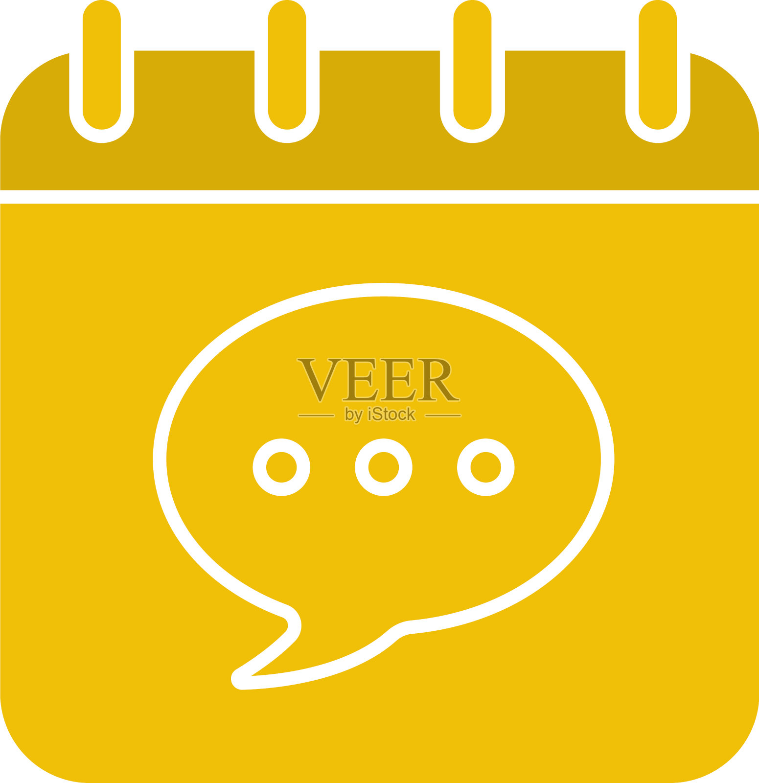 日历页与聊天框字形颜色图标图标素材