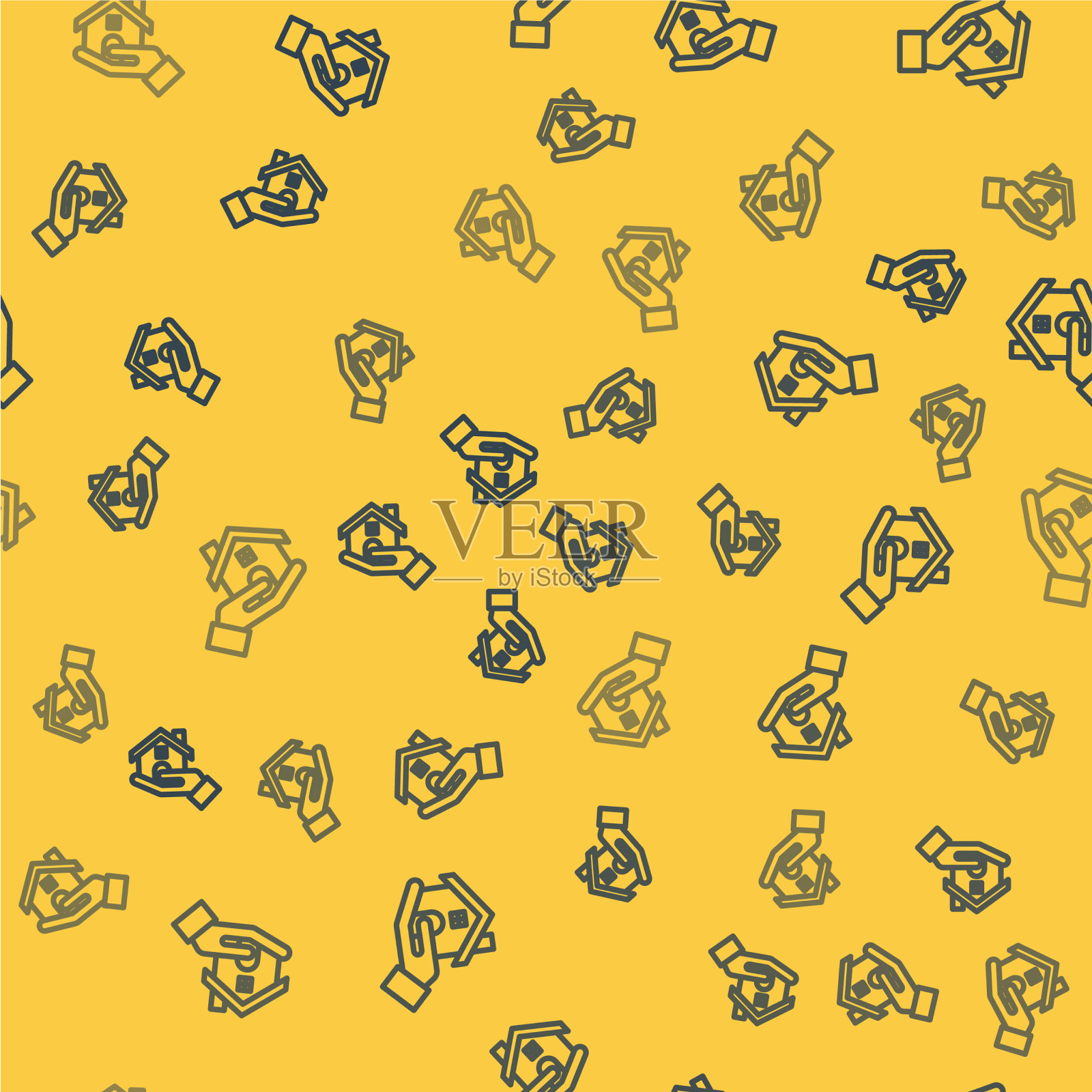 蓝线经纪人图标隔离无缝模式插画图片素材