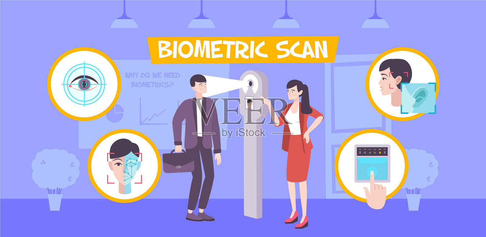 生物扫描室内组成插画图片素材