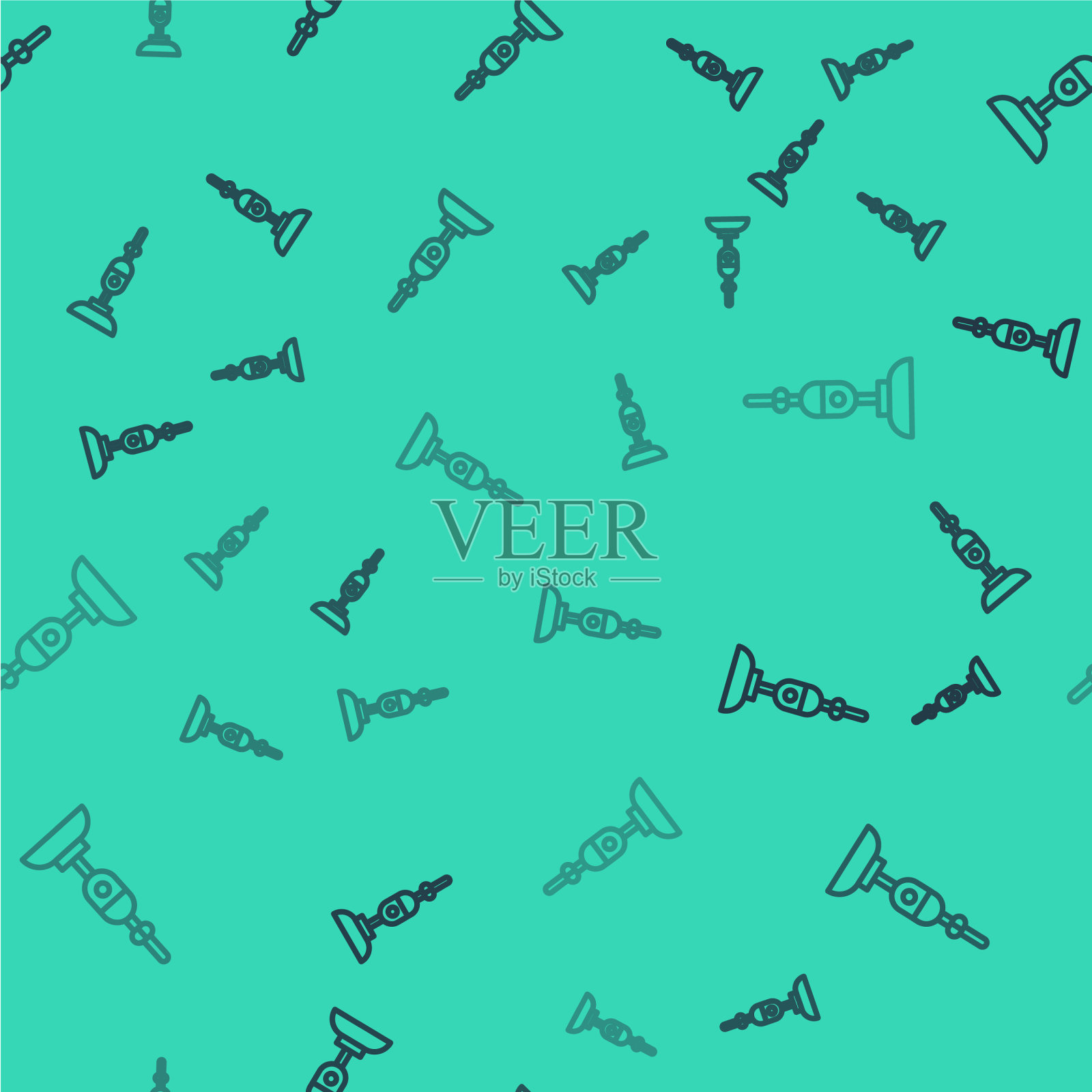 黑线真空吸尘器图标隔离无缝插画图片素材