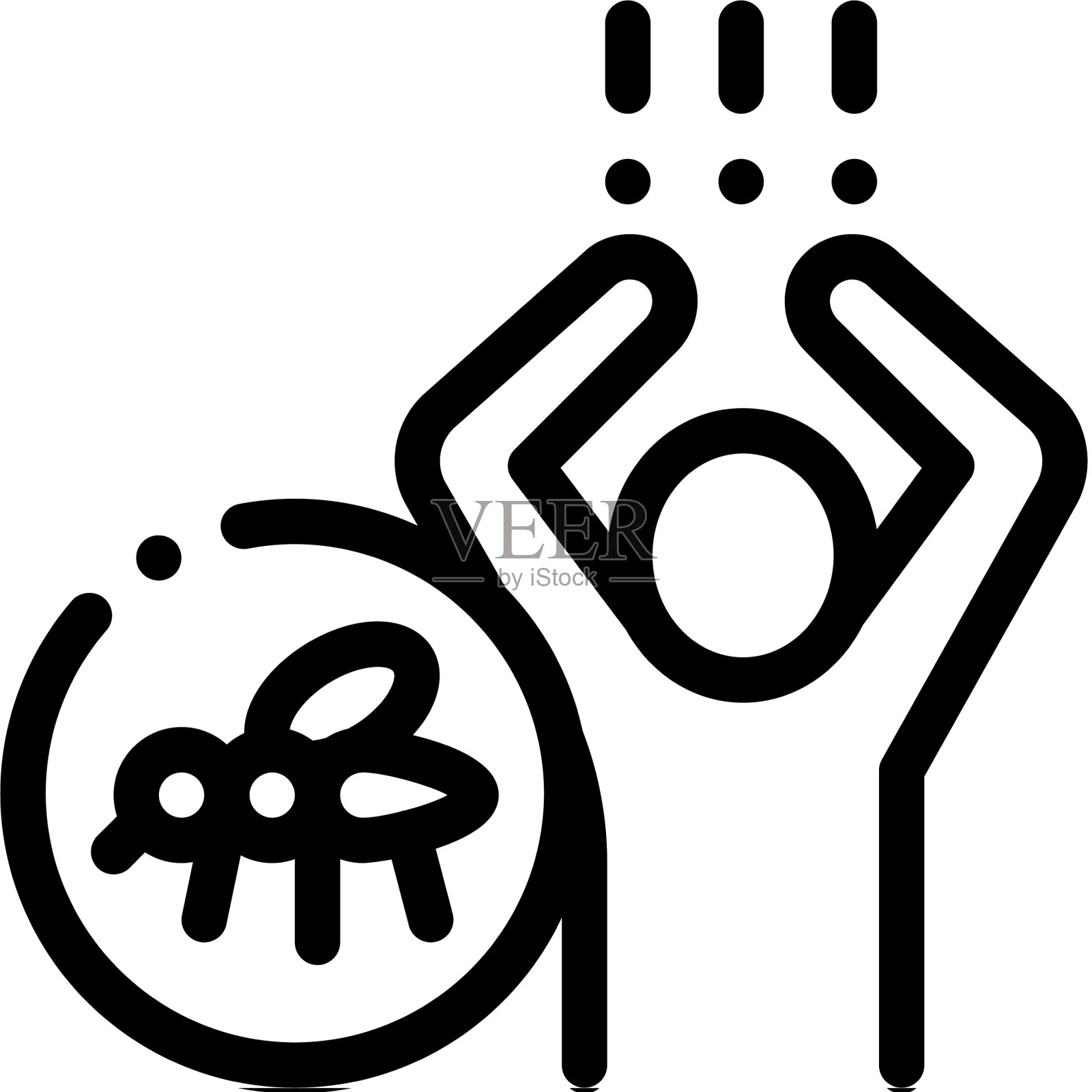 人类蚊子图标轮廓插画图片素材