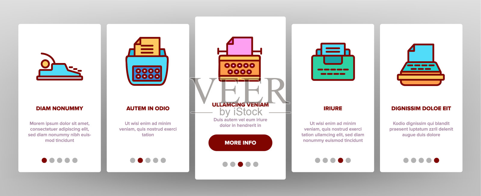 打字机上的图标设置图标素材