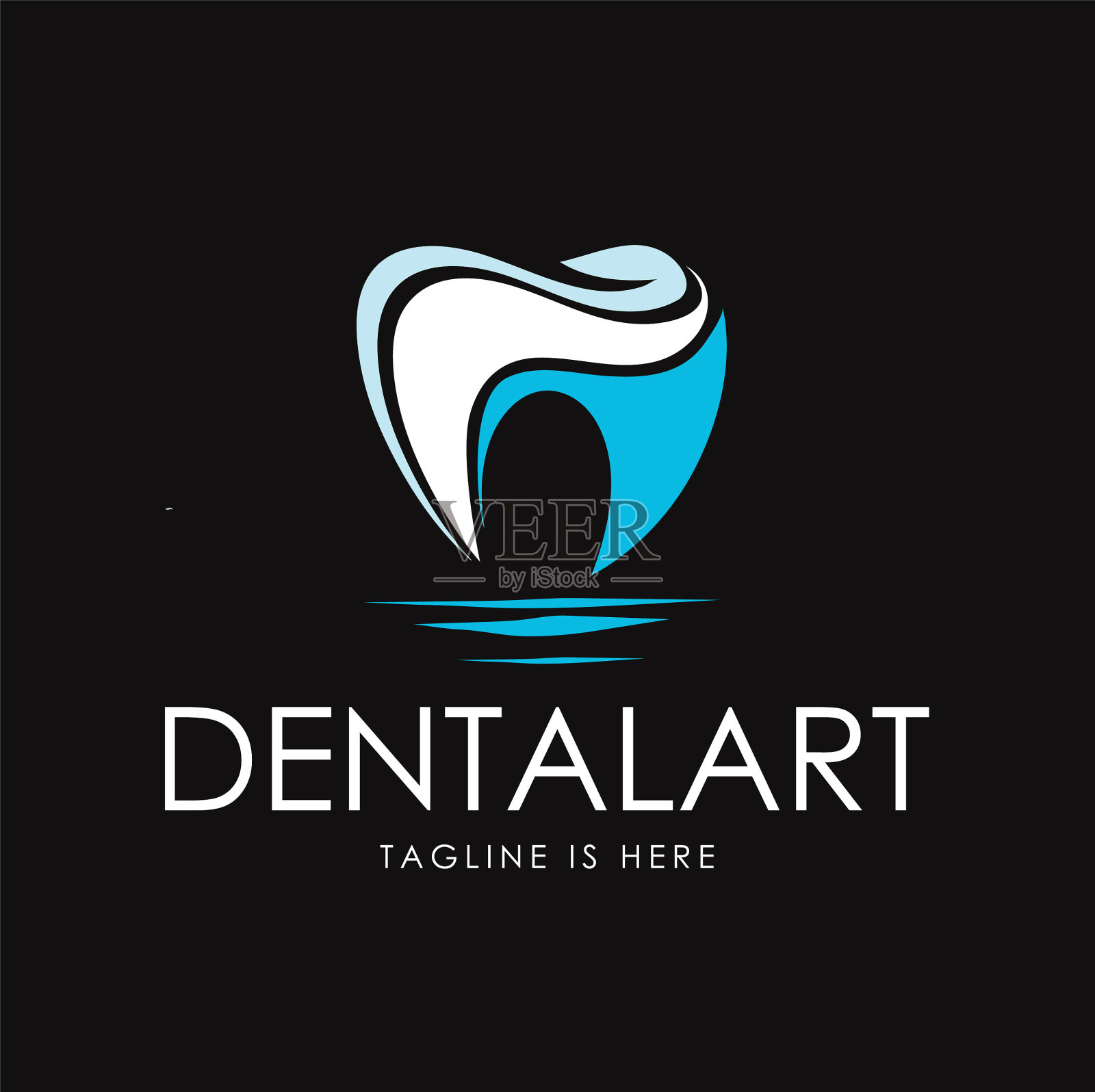 牙科艺术标志插画图片素材