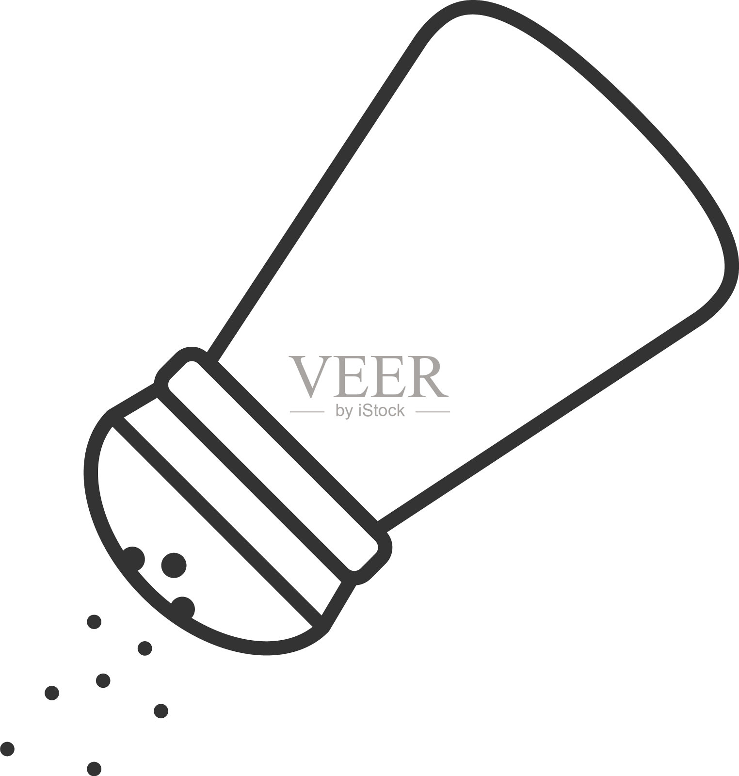 盐或胡椒瓶线性图标插画图片素材