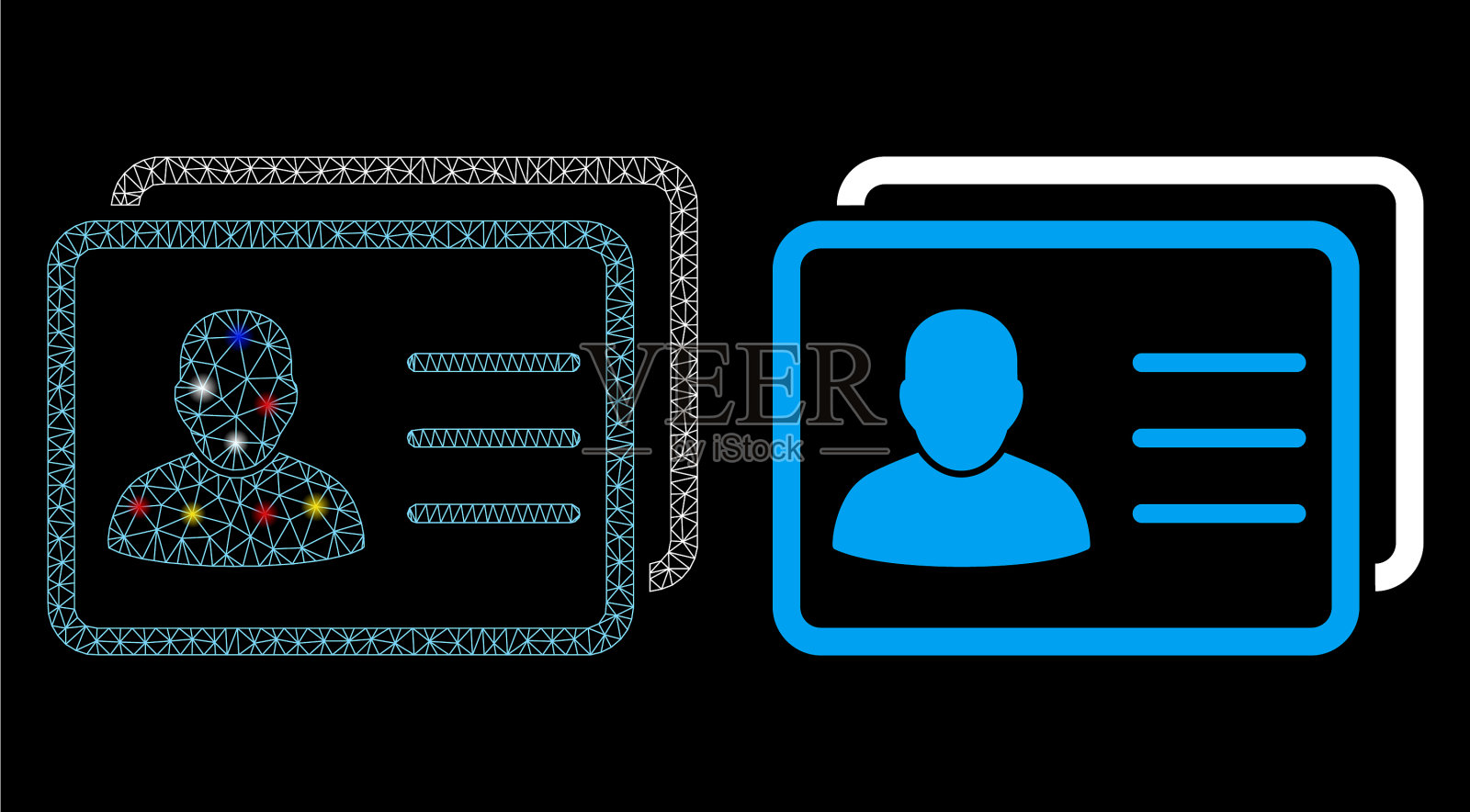 耀斑网用户配置文件图标耀斑插画图片素材