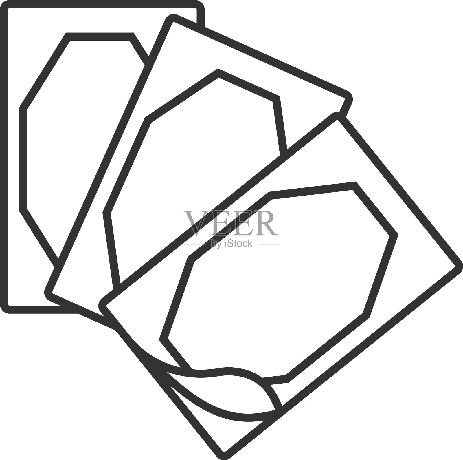 纹身修复贴纸线性图标图标素材