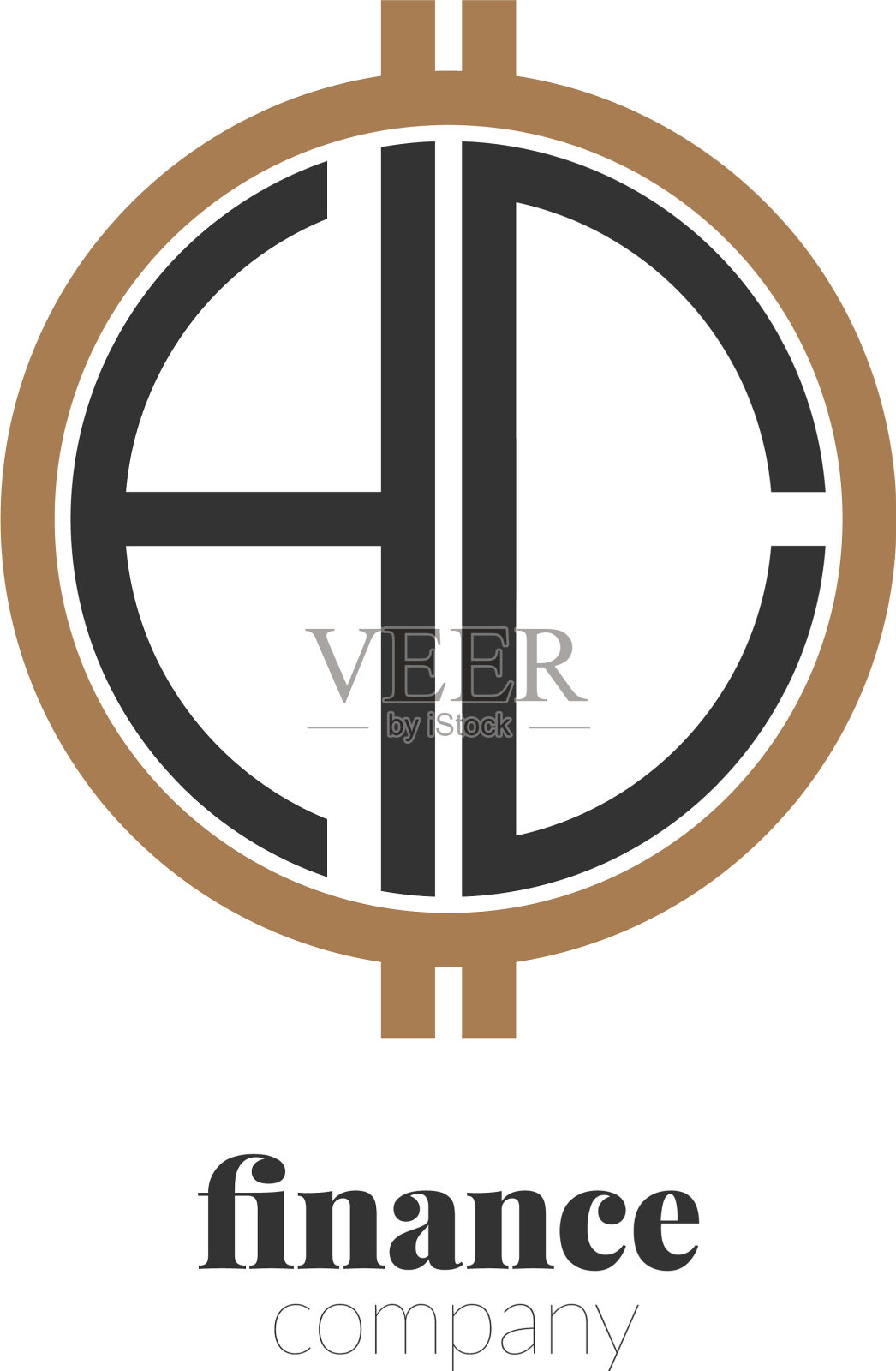 首字母hc金融创意logo设计插画图片素材