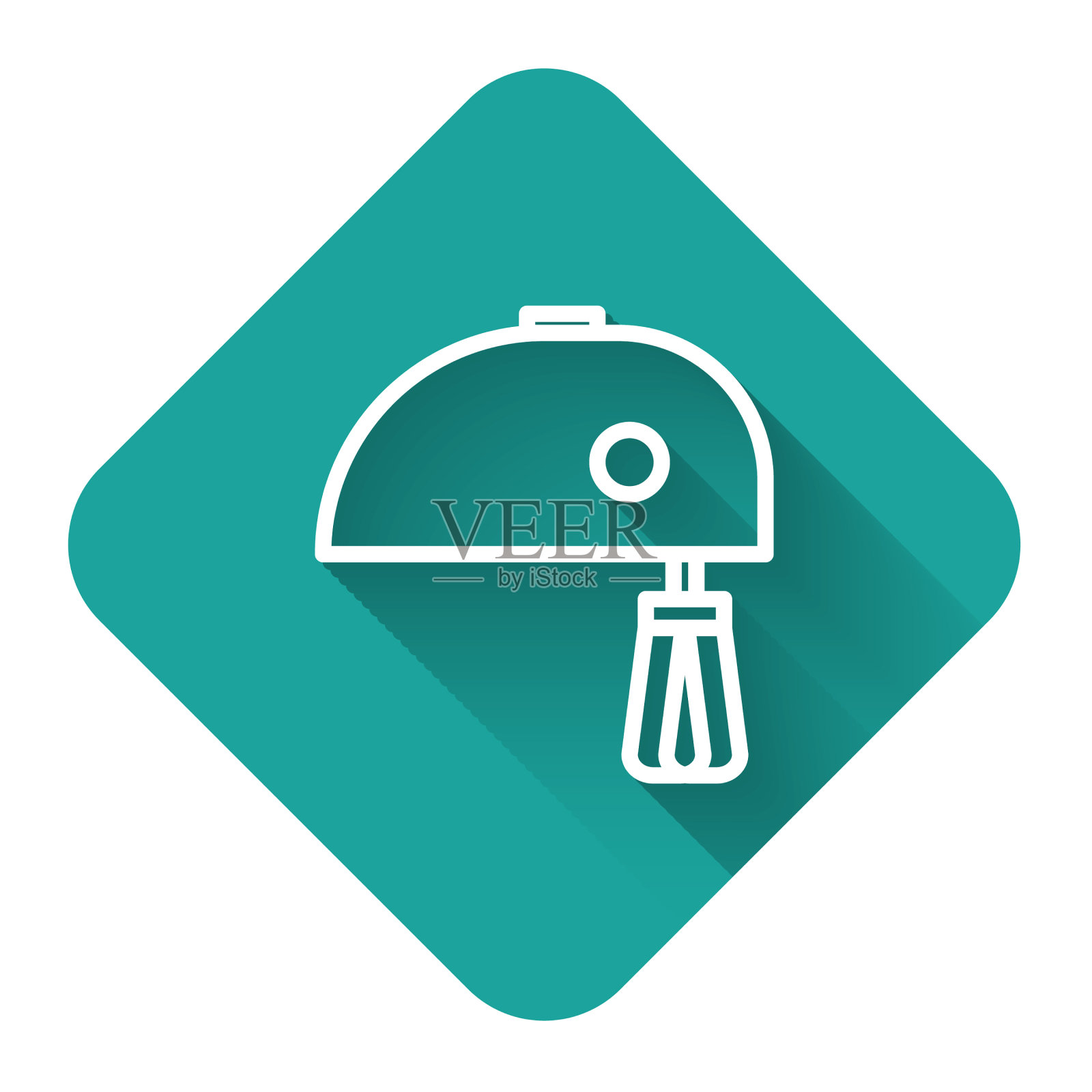 白线电动混频器图标隔离用长插画图片素材