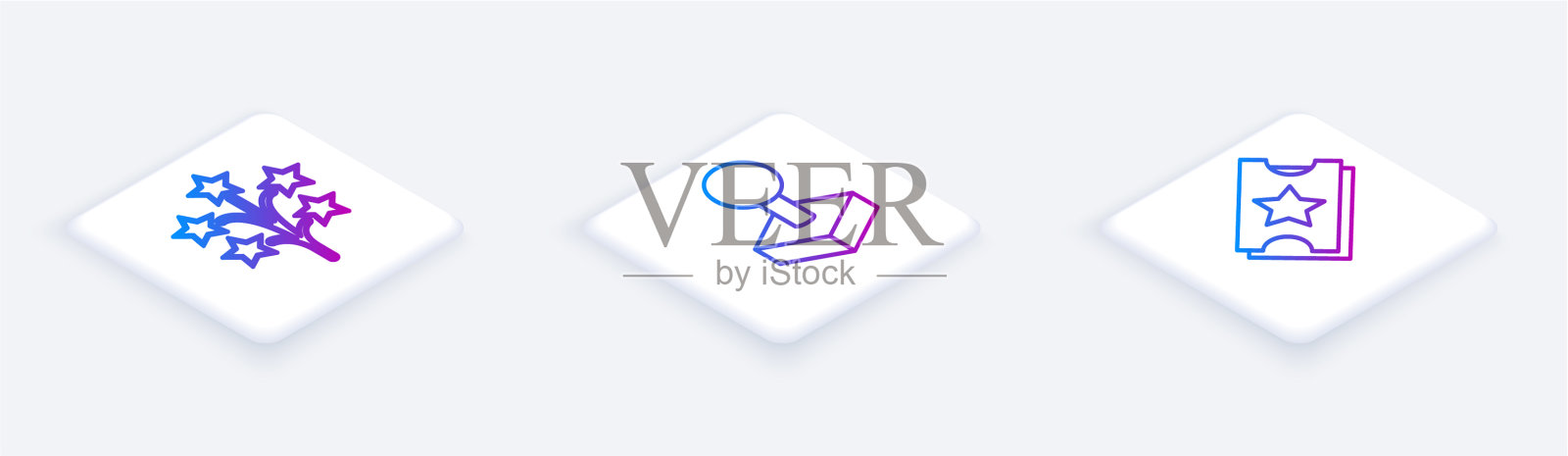 为街机设置等距线烟花操纵杆图标素材