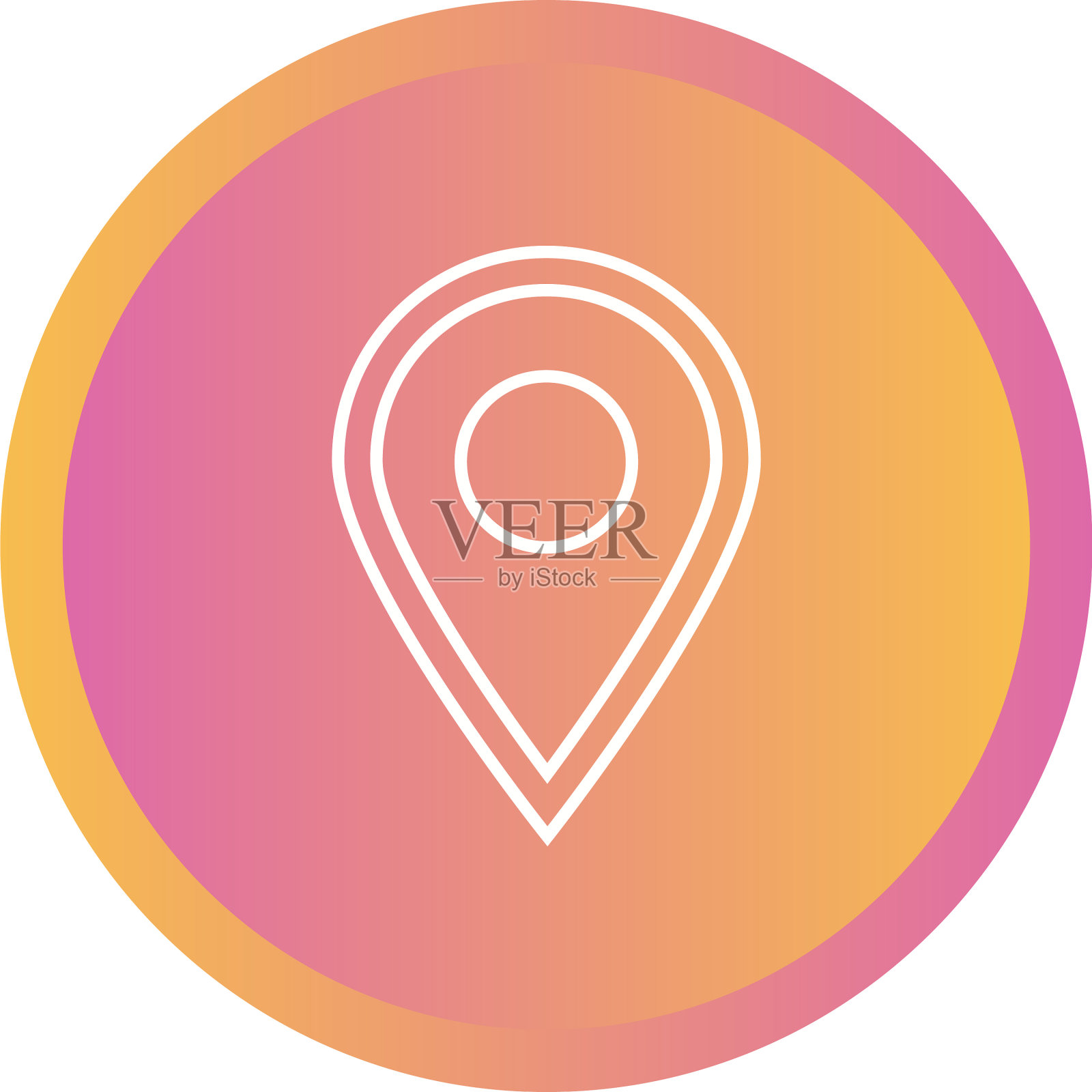 漂亮的定位销线图标插画图片素材