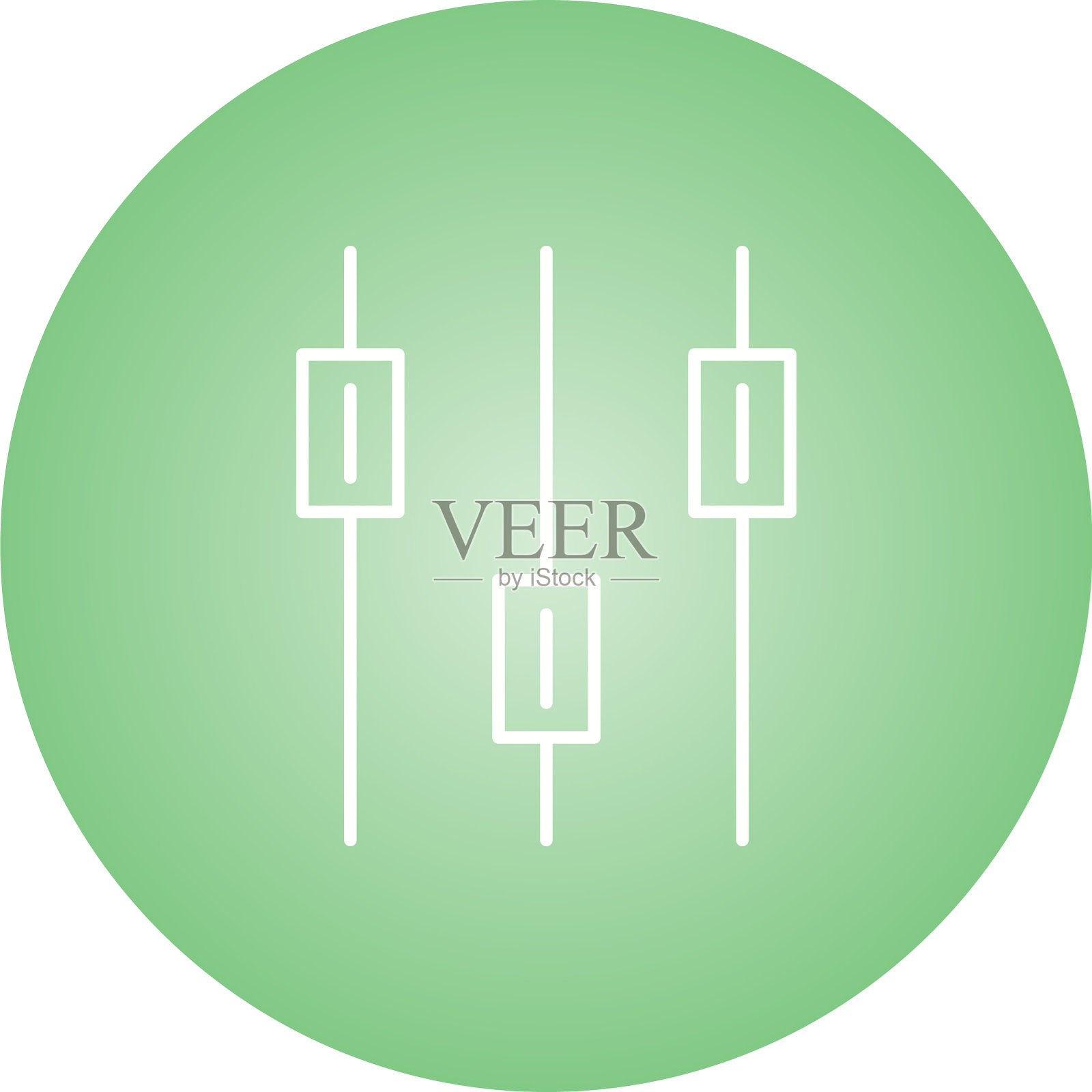 美丽的音量控制线图标插画图片素材