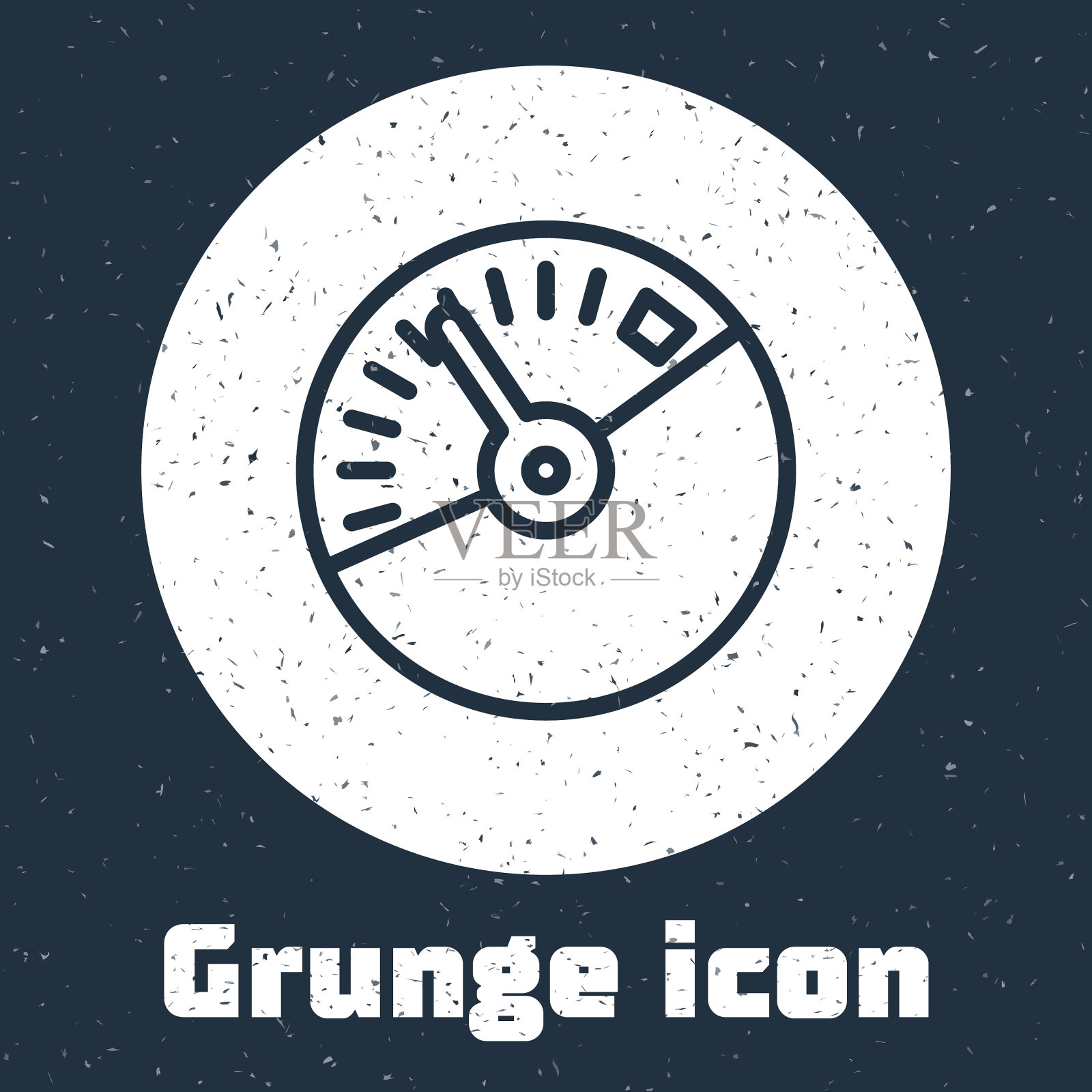 格朗吉线速度计图标孤立在灰色插画图片素材