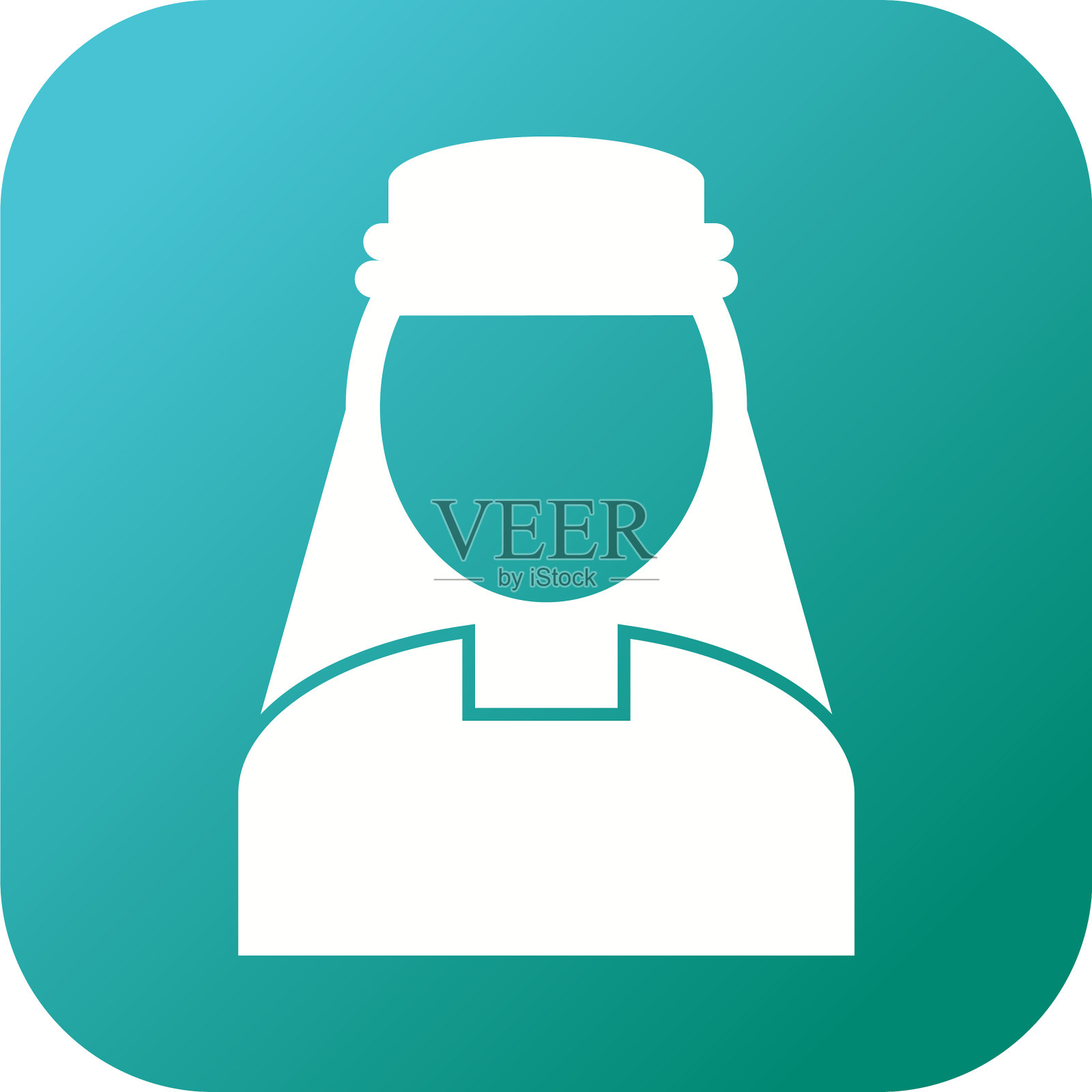 美丽的土耳其男子字形图标插画图片素材