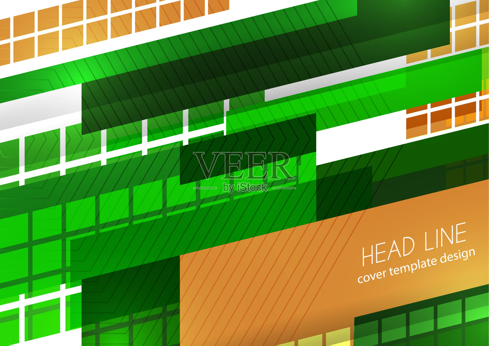 现代抽象几何背景。彩色倾斜矩形和正方形。文本。公司设计。向量设计模板素材