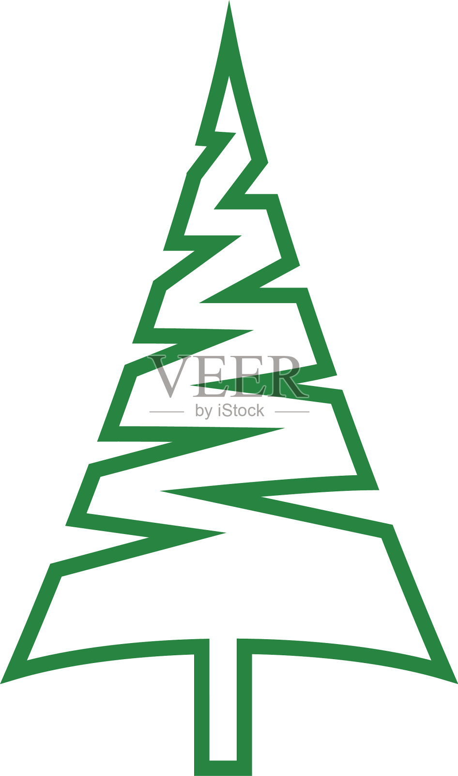 松树剪辑艺术图形设计模板设计元素图片