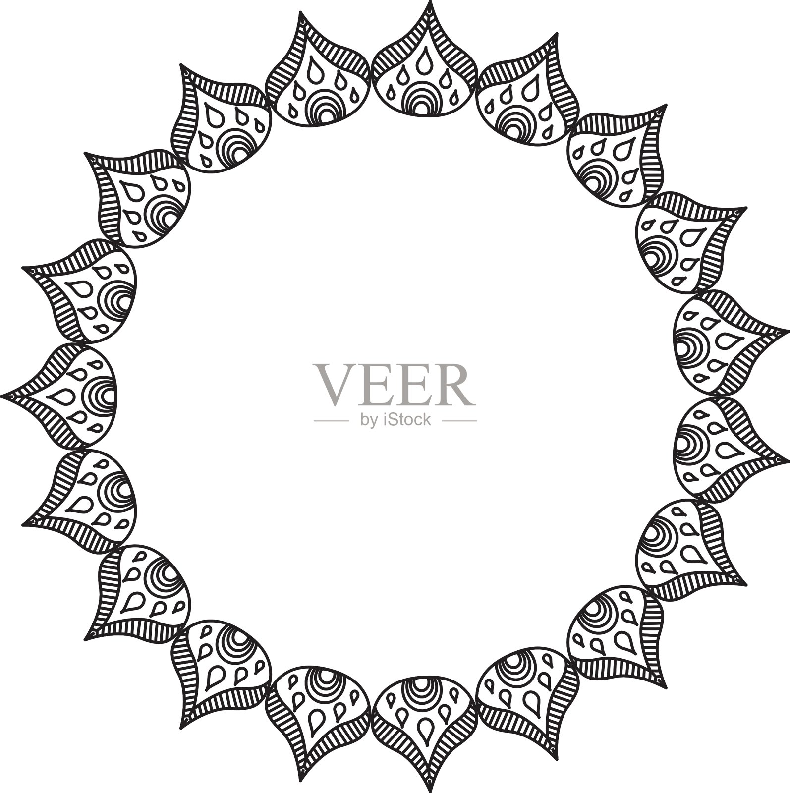 优雅的框圈装饰孤立设计元素图片