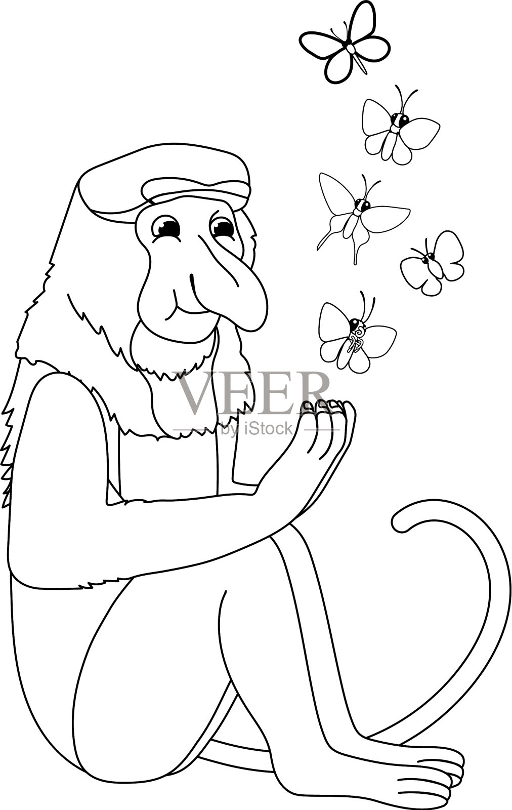 线卡通动物剪辑艺术设计元素图片