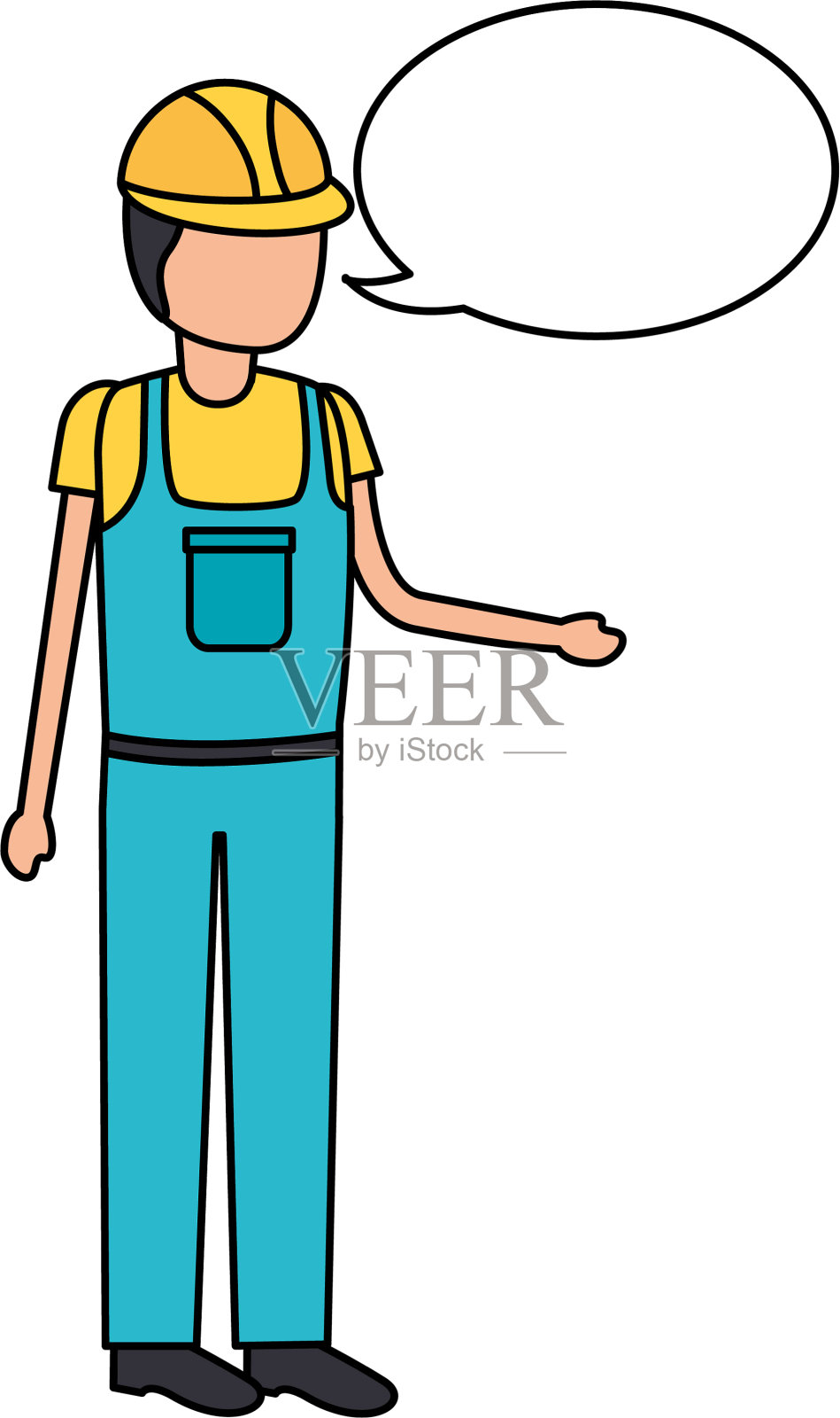 工人施工说话设计元素图片