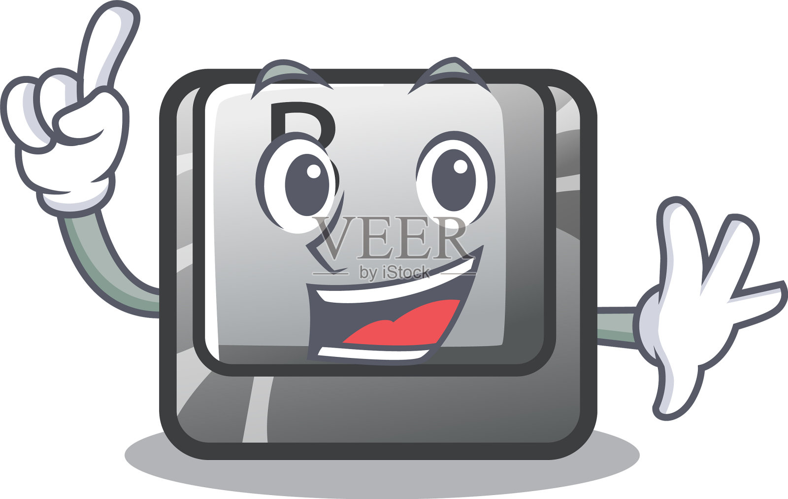 手指按键b为字符形状设计元素图片