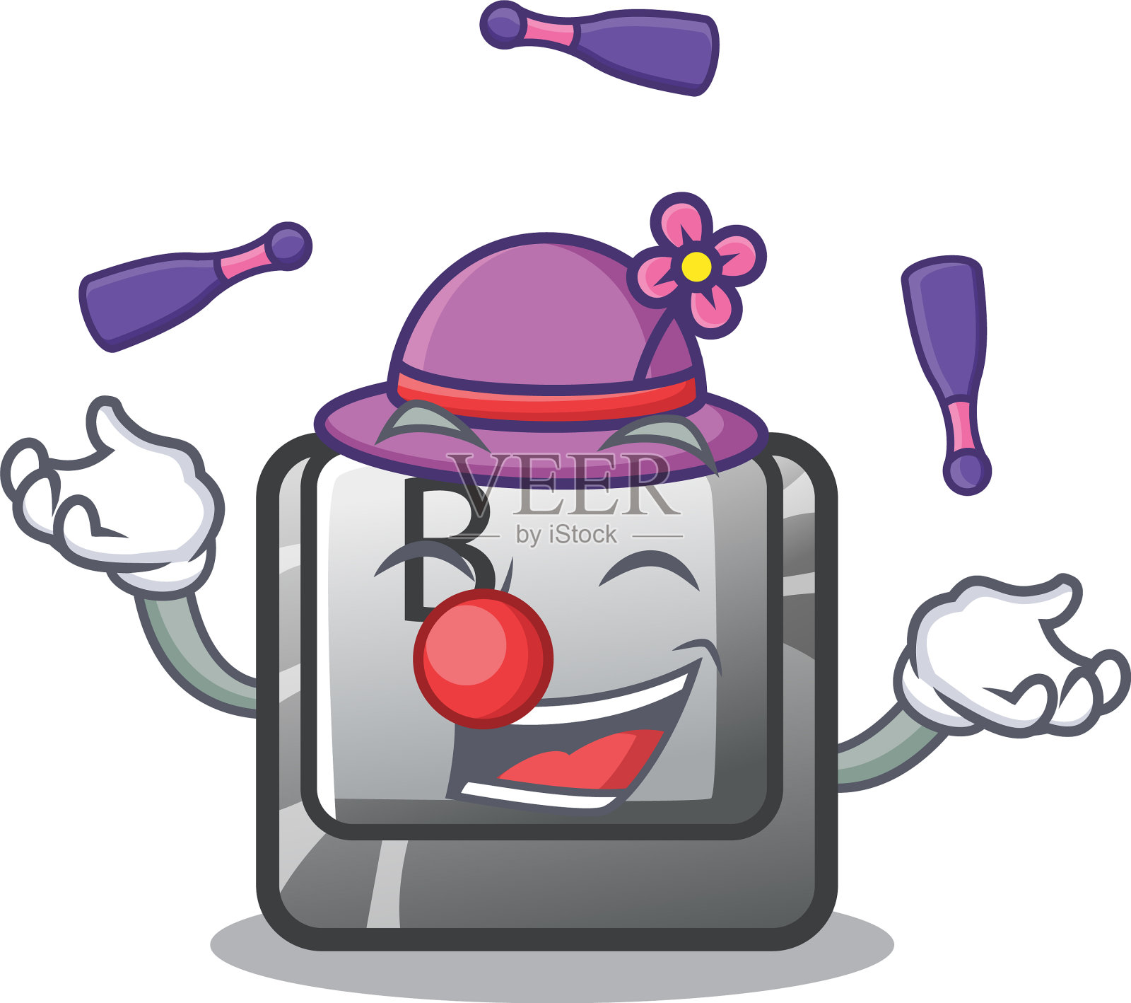 在角色形状中切换按钮b设计元素图片