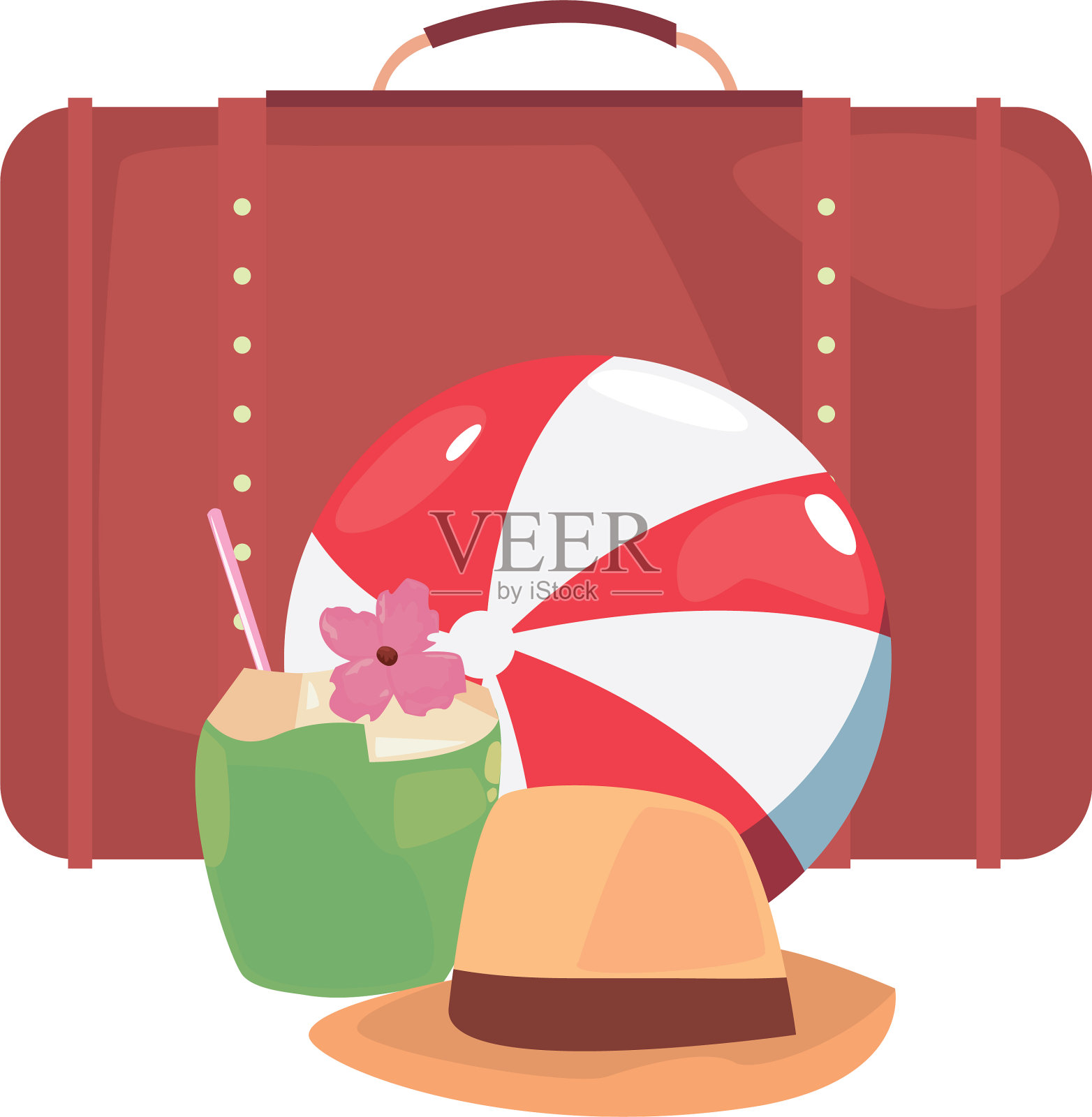 度假热带夏季公寓设计设计元素图片