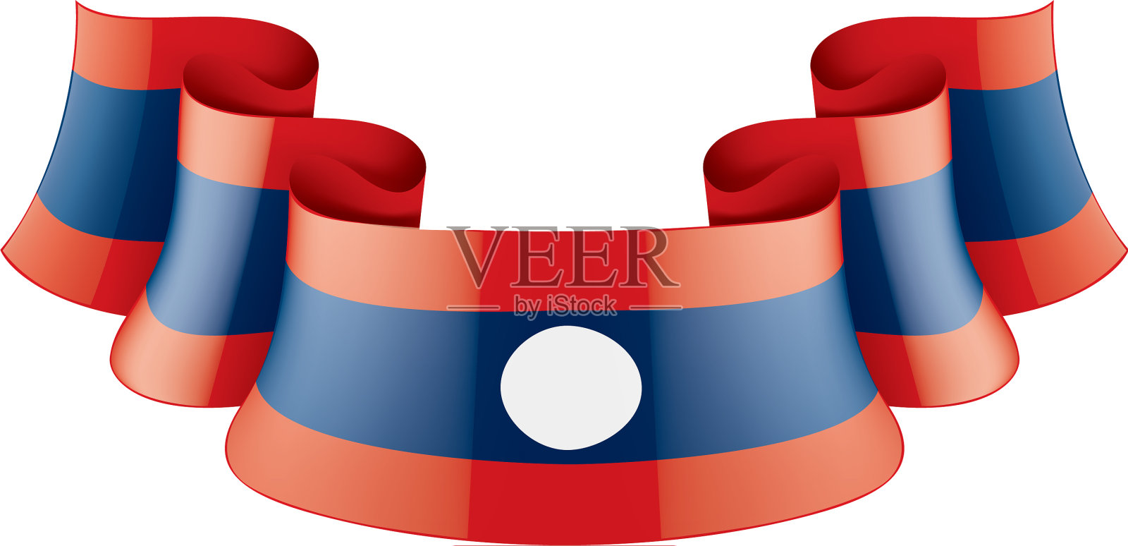 老挝国旗上有白色设计元素图片