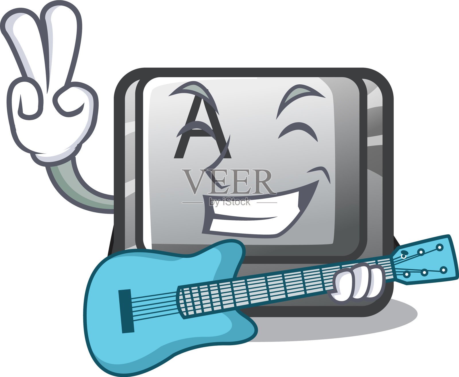 用吉他按键a在角色电脑上设计元素图片