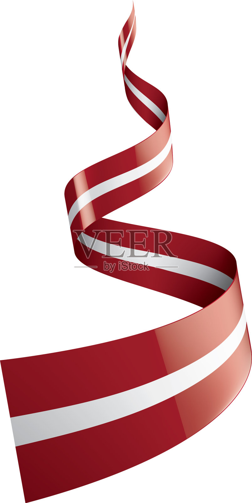 拉脱维亚国旗上有白色设计元素图片