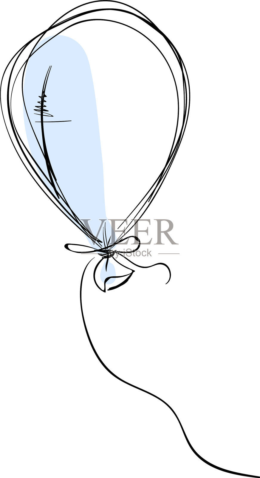 气球画在白色的背景插画图片素材