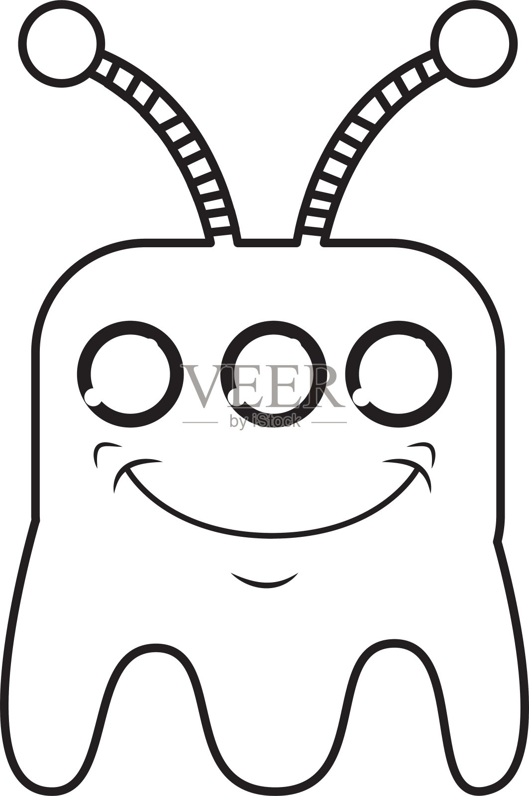 怪兽漫画人物图标设计元素图片