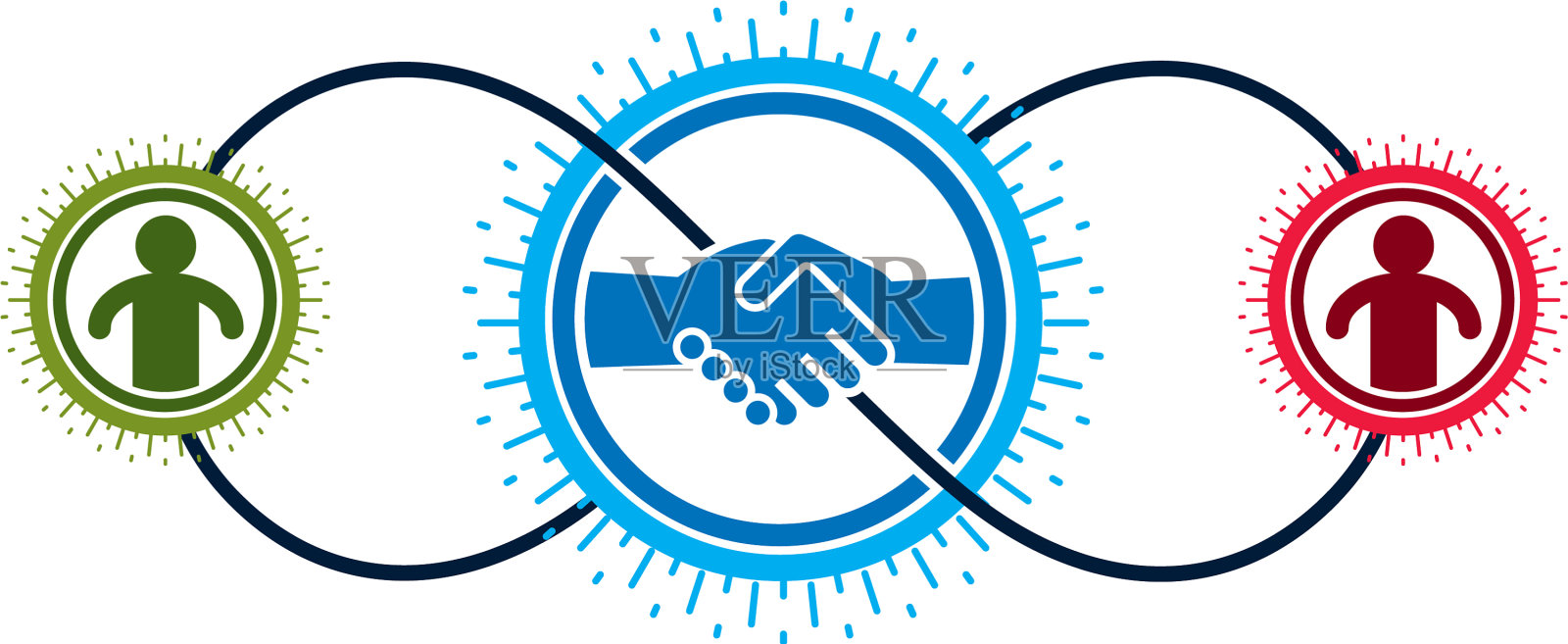 成功的企业和领导者的创意标志设计元素图片