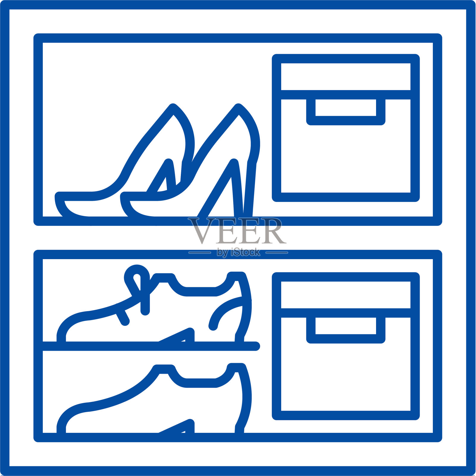 存储的东西线条图标概念存储设计元素图片