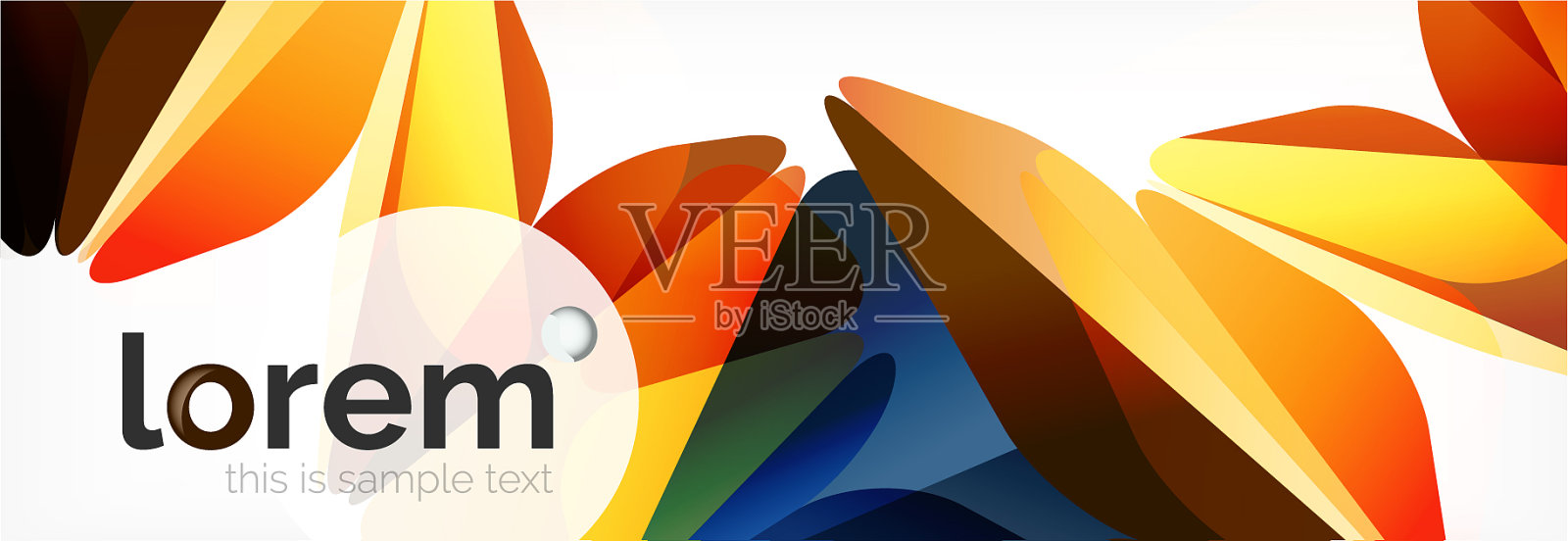 彩色几何三角形背景插画图片素材