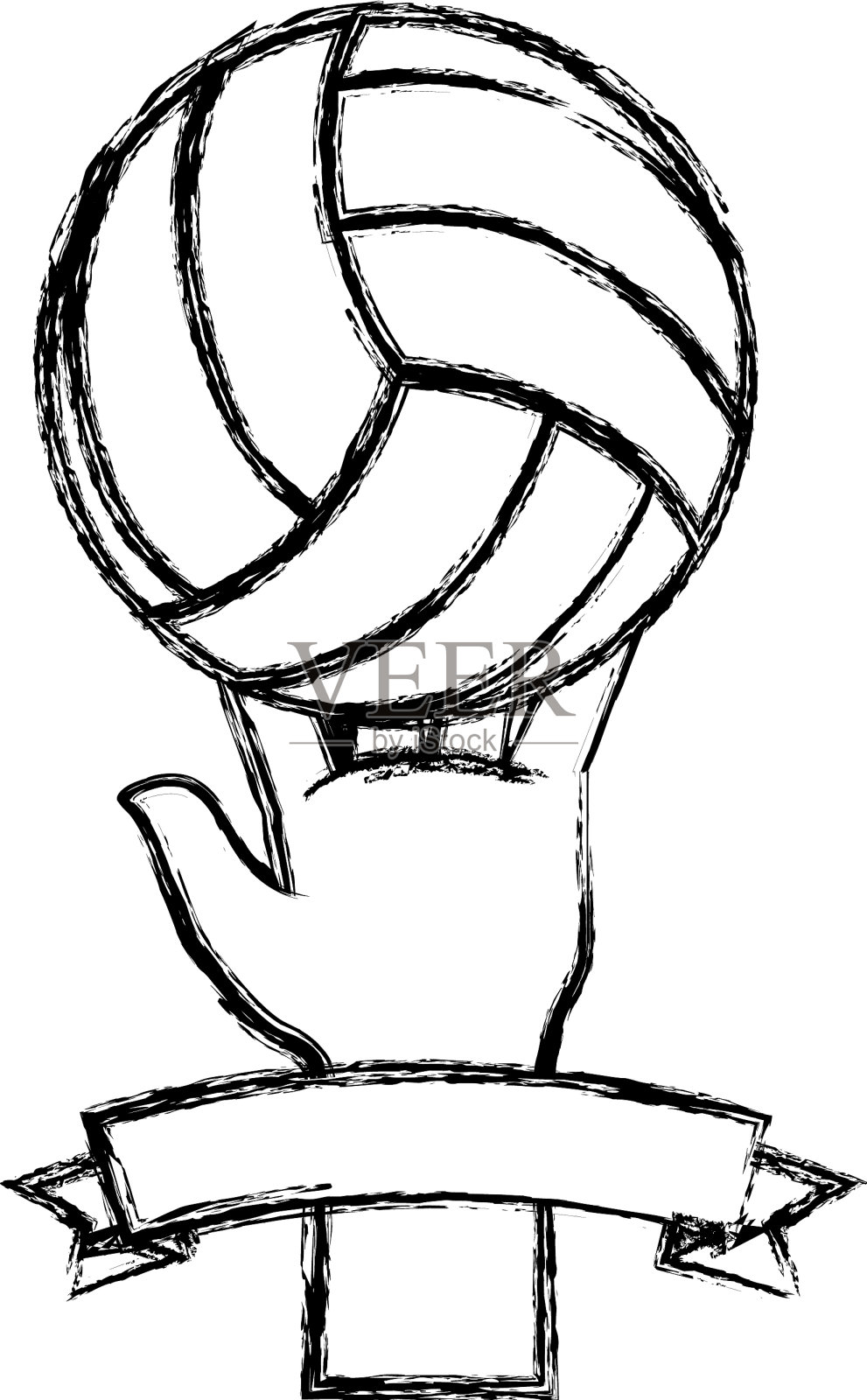 排球训练体育游戏设计元素图片