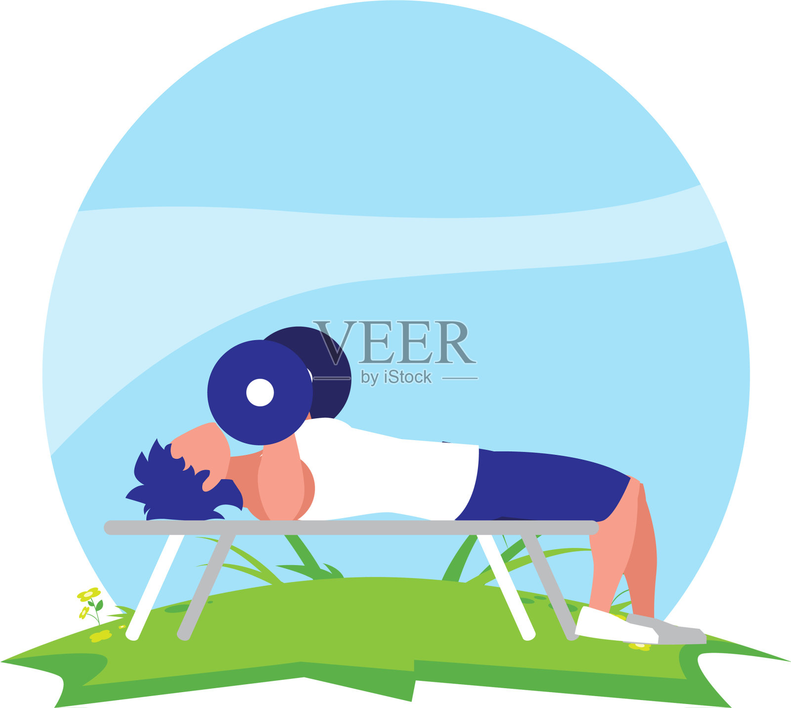 运动员在营地举重设计元素图片