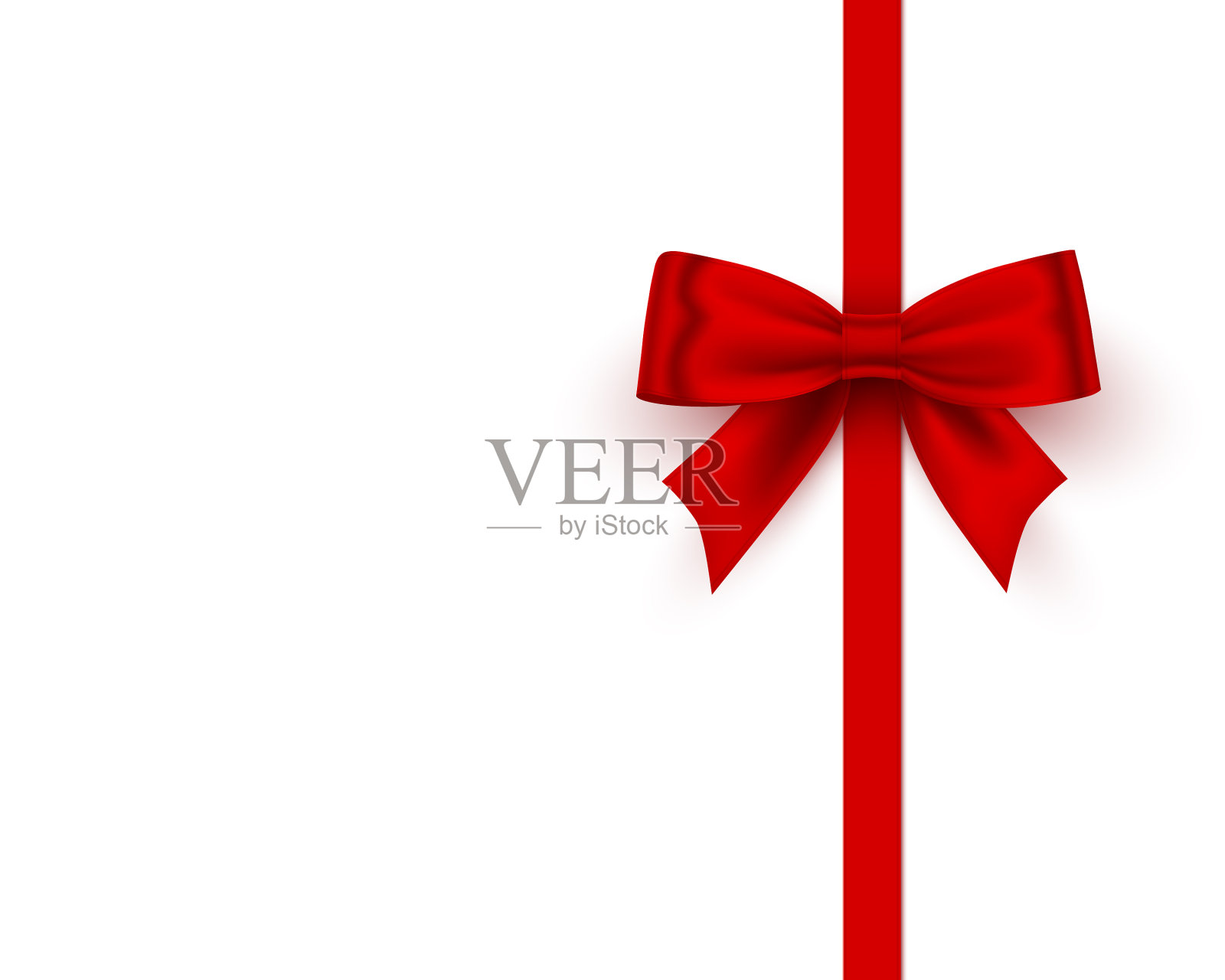 蝴蝶结红胶带在白色的背景设计元素图片