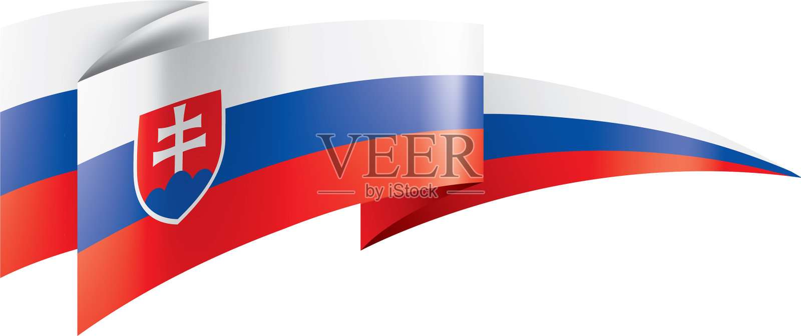 斯洛伐克国旗上有白色设计元素图片
