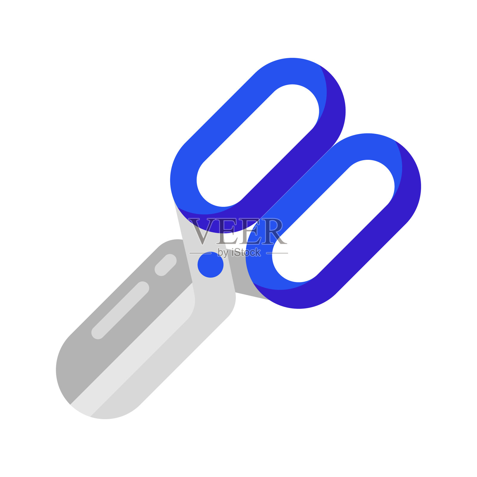 图标学校剪刀在平坦的风格设计元素图片