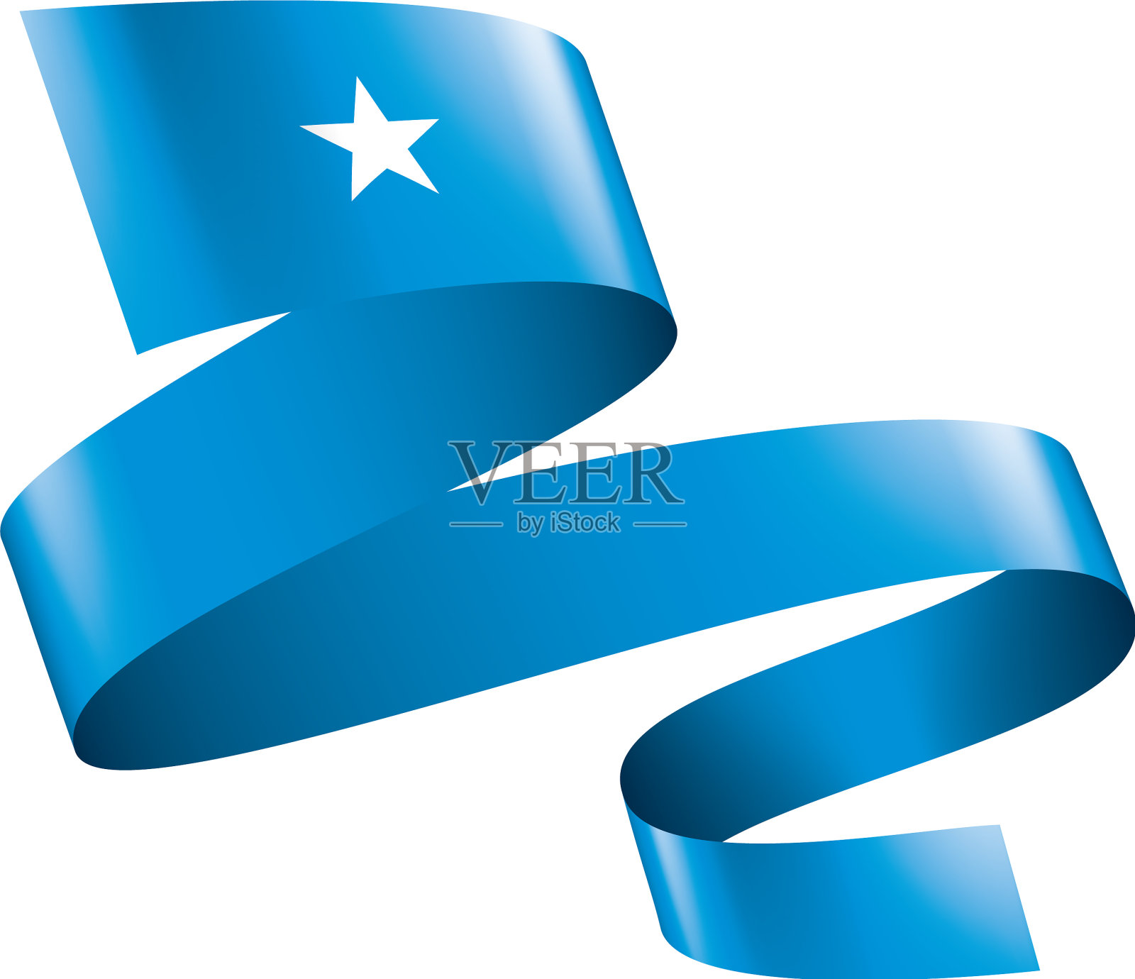 一面白色的索马里国旗设计元素图片