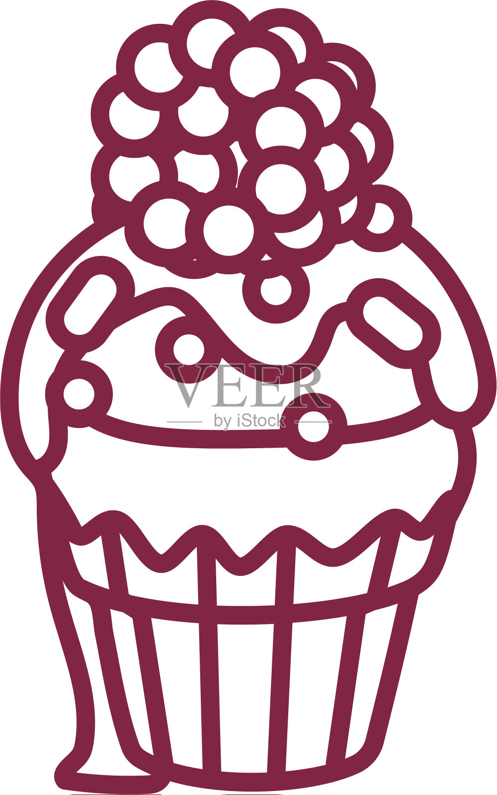 可爱的纸杯蛋糕艺术设计元素图片