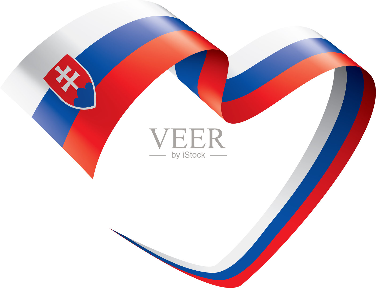 斯洛伐克国旗上有白色设计元素图片