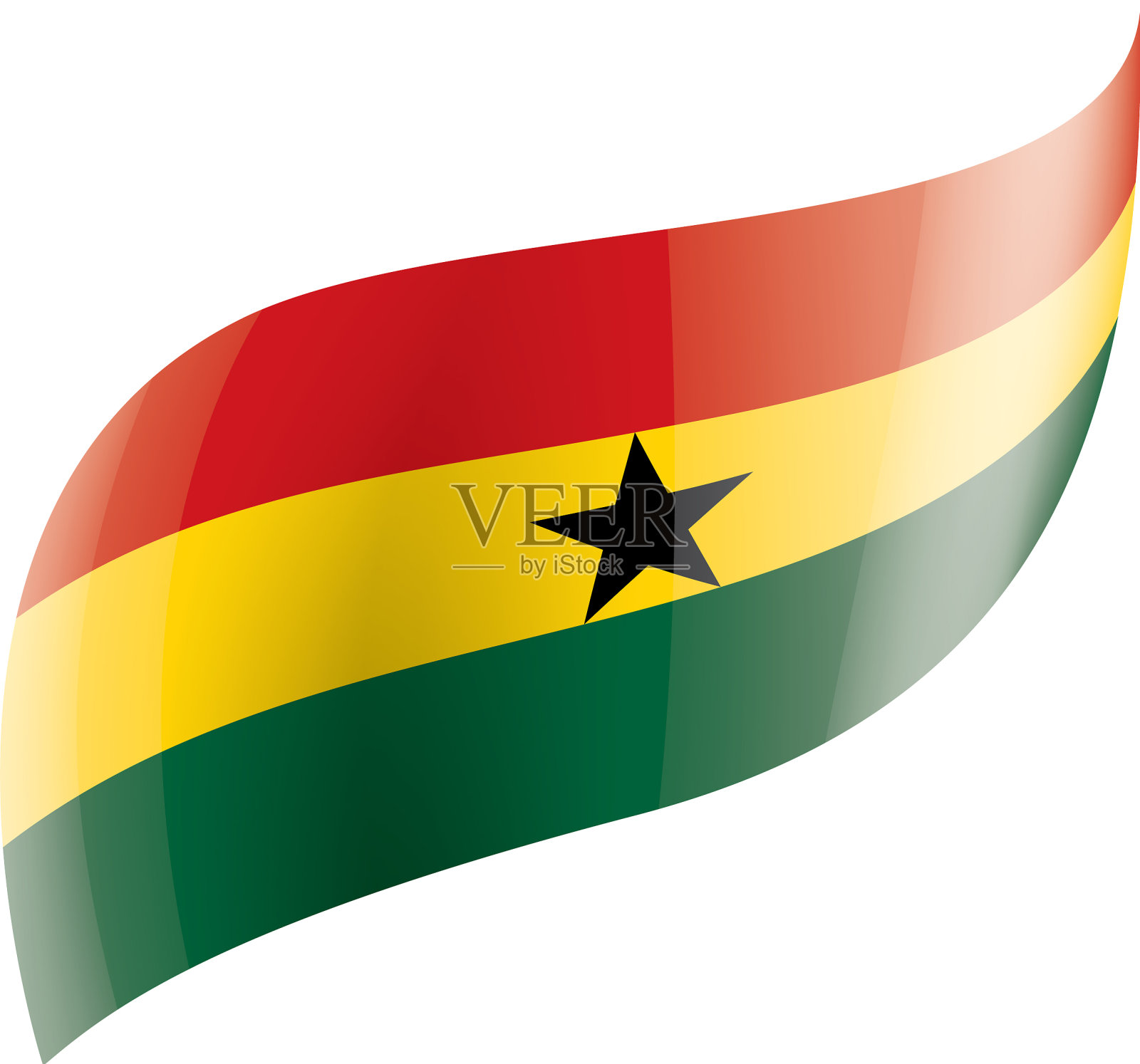 加纳国旗上有白色设计元素图片