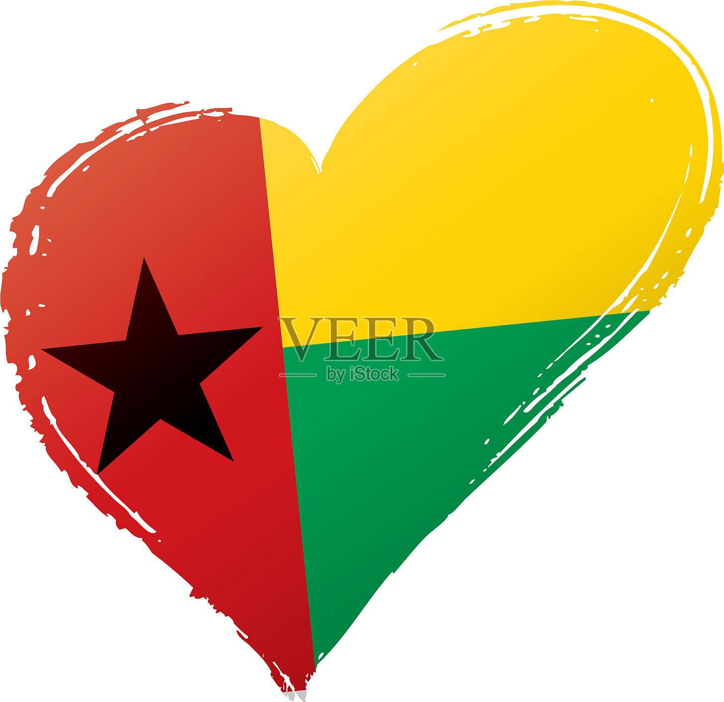 几内亚比绍国旗上有白色设计元素图片