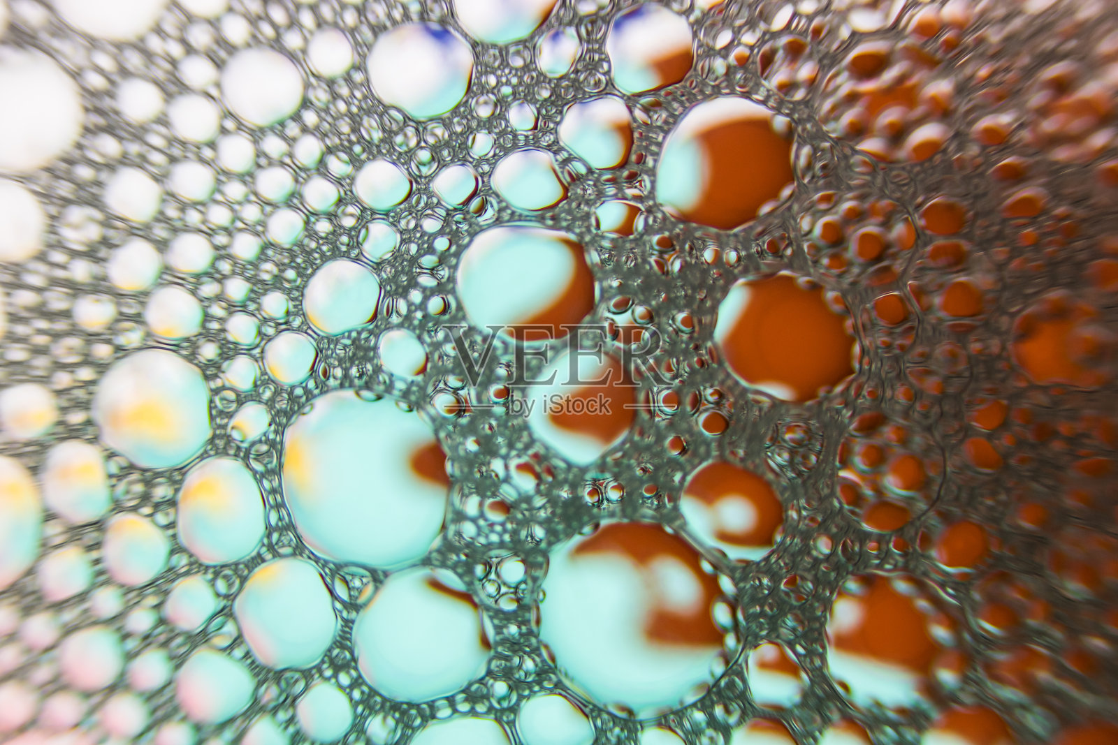 带蓝色气泡的抽象水照片摄影图片