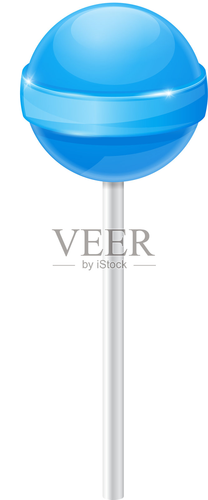 蓝色的棒棒糖糖果设计元素图片