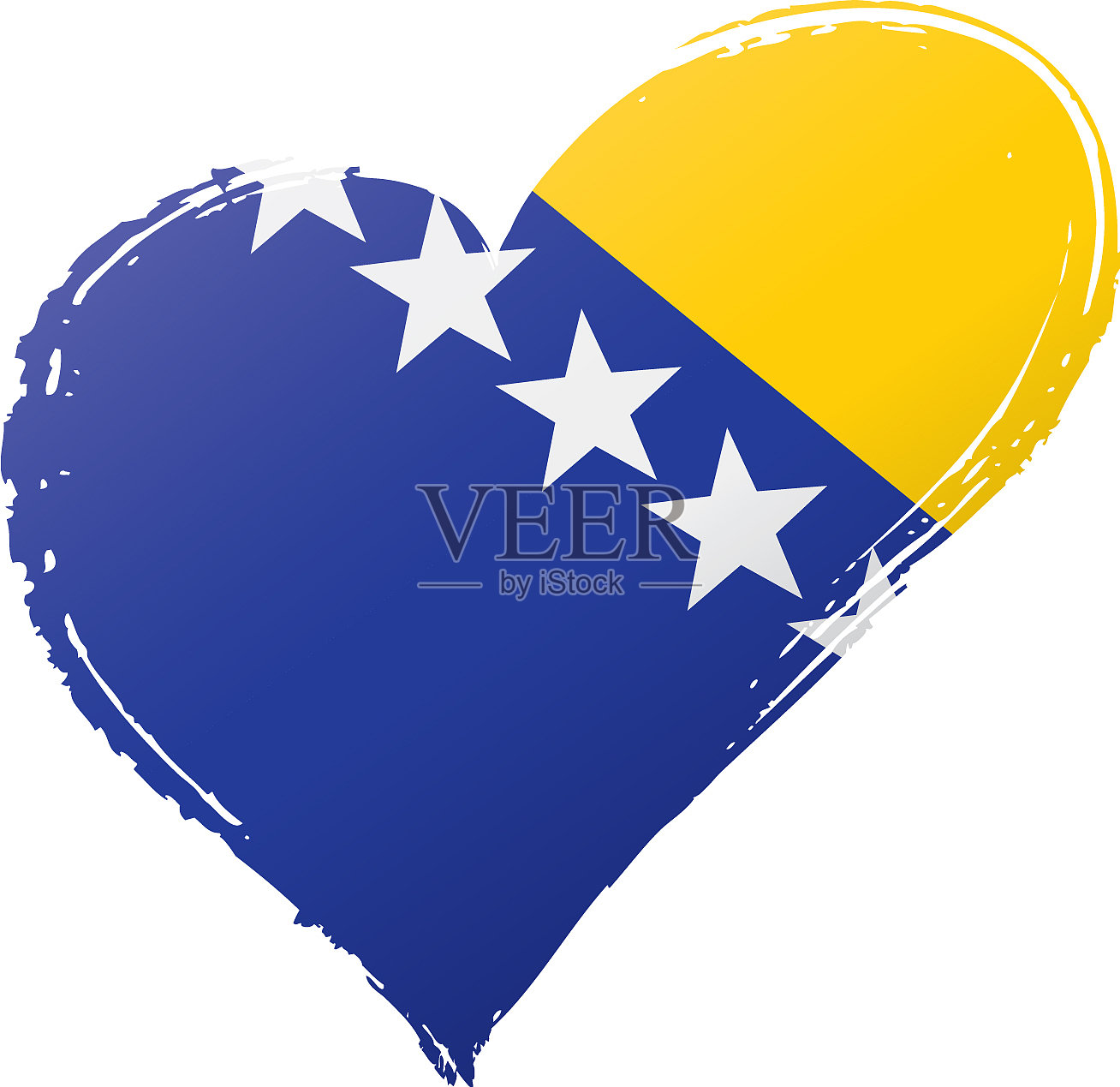 波黑国旗设计元素图片