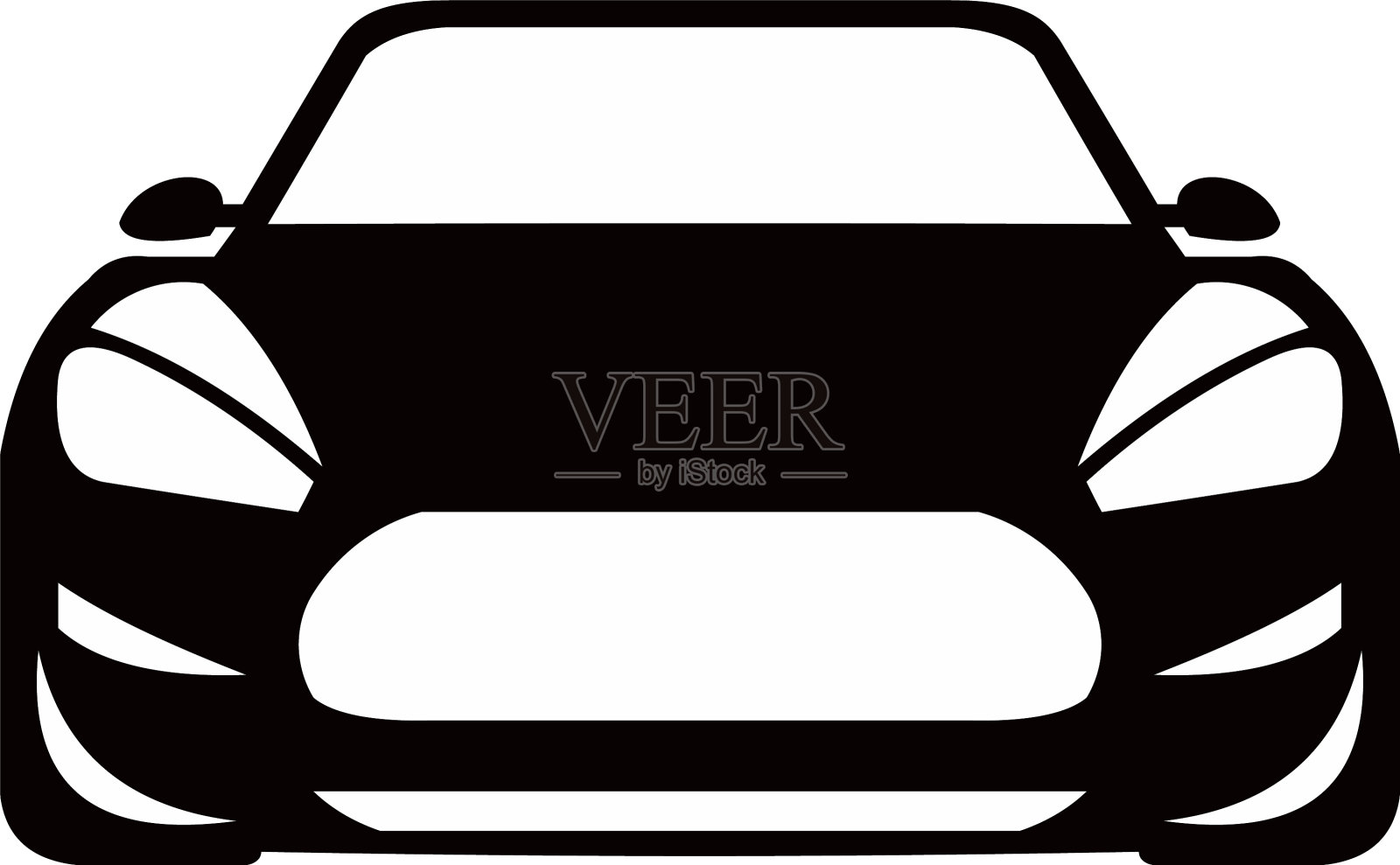 汽车轮廓设计元素图片