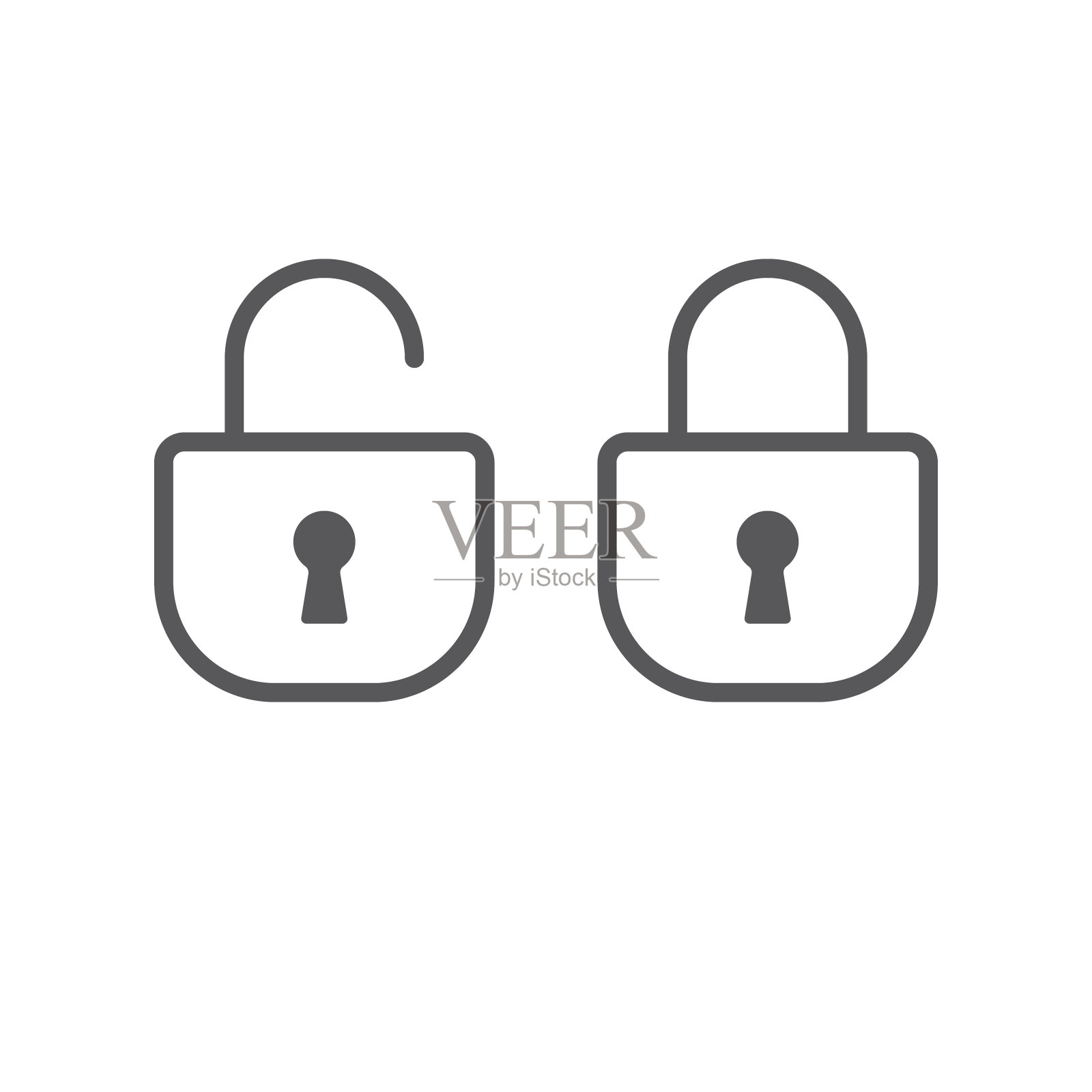 挂锁矢量图标图标素材