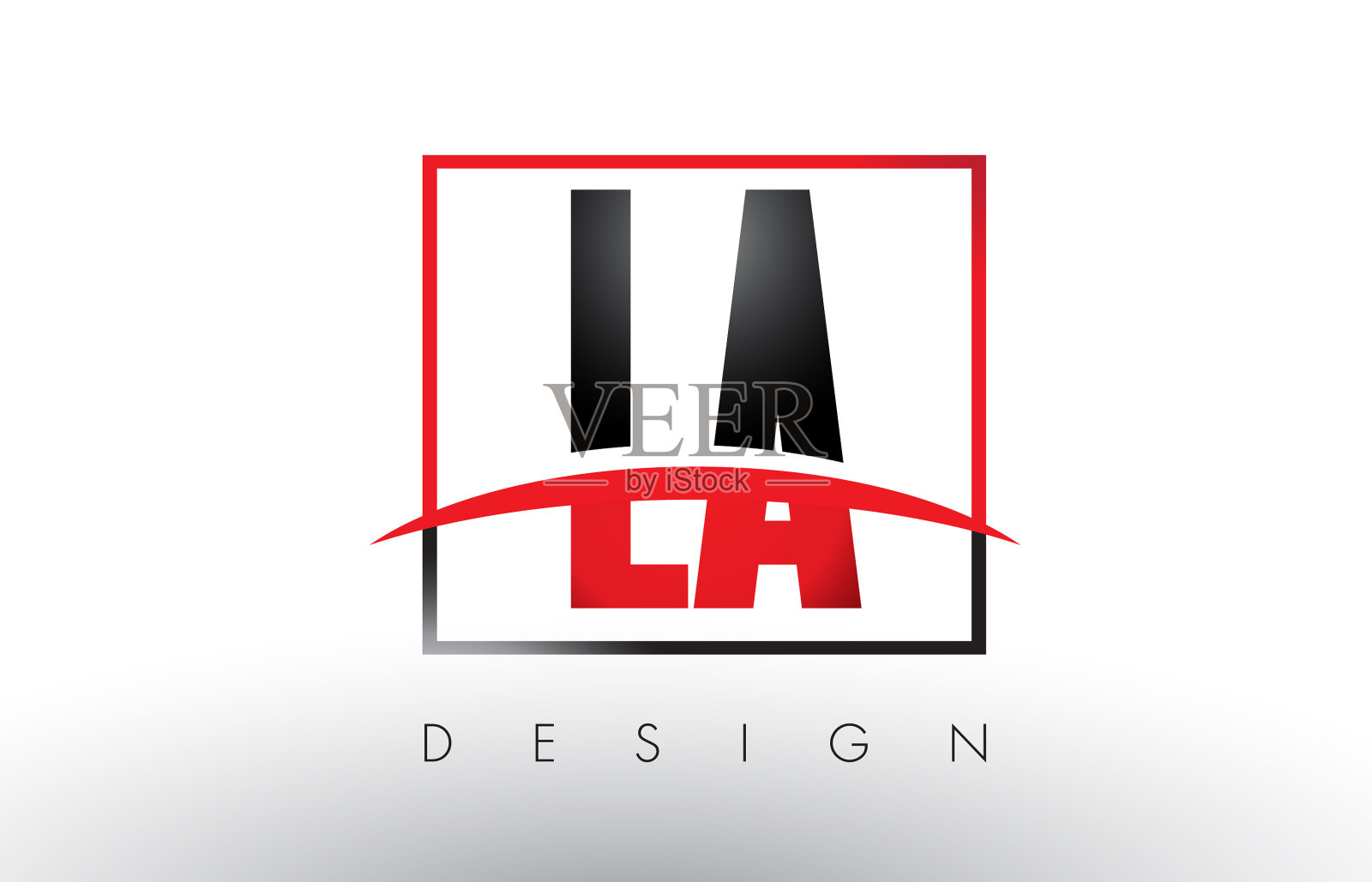 La l的标志字母有红色和黑色两种颜色设计元素图片