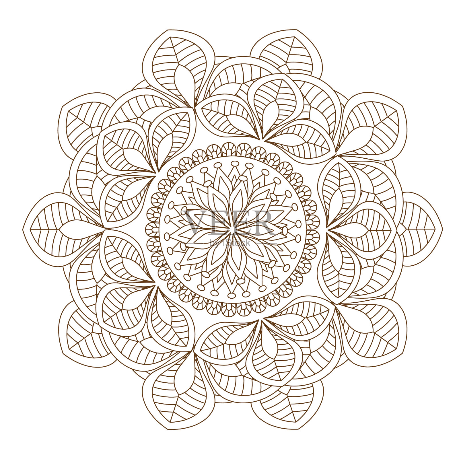 花曼荼罗设计元素图片